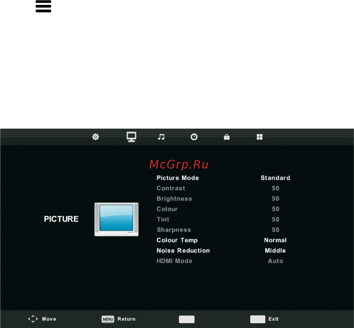 ERGO 32DH3000 [81/91] Picture setting