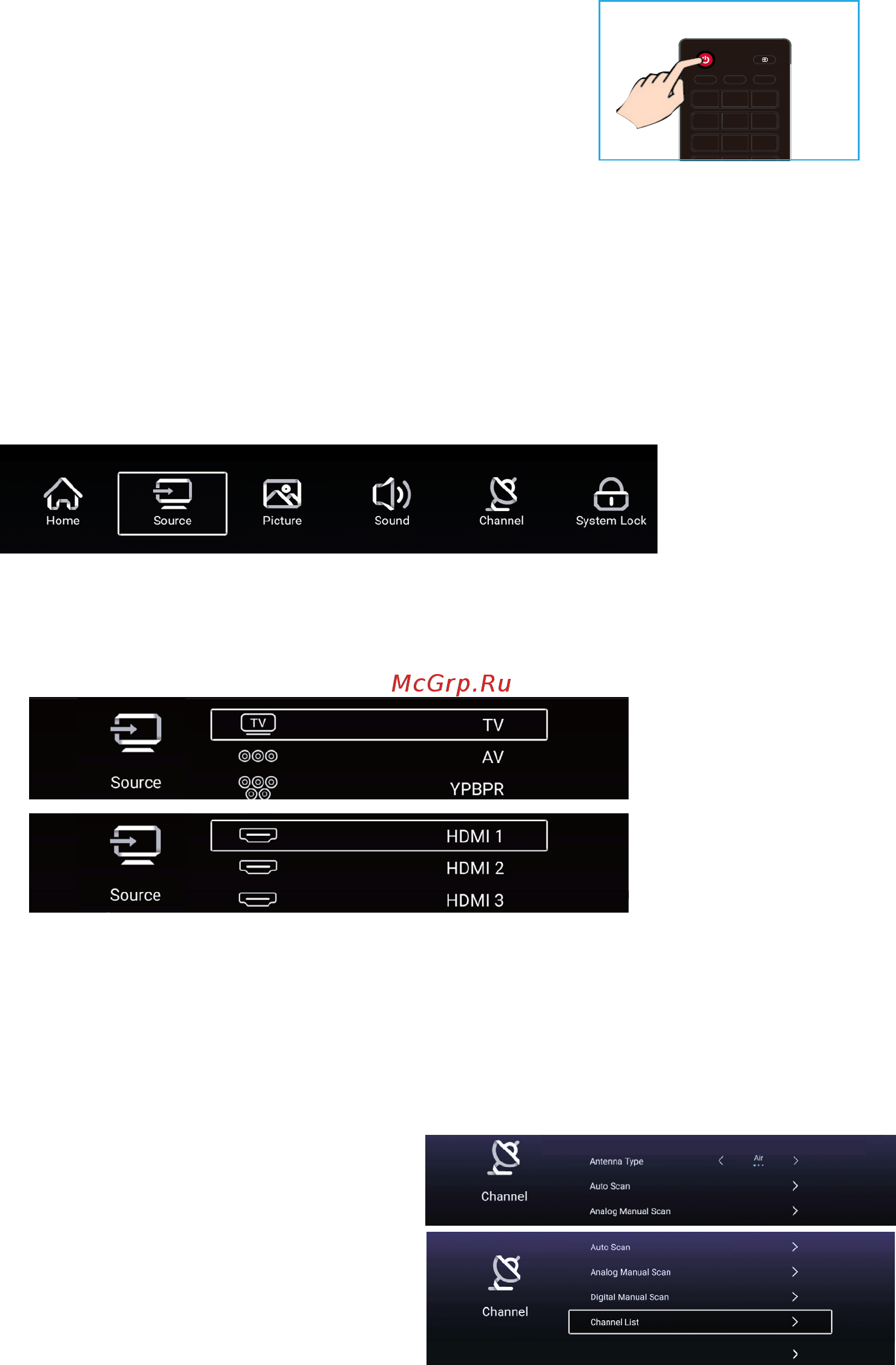 ERGO 65DU6510 [90/109] Basic operation of the tv