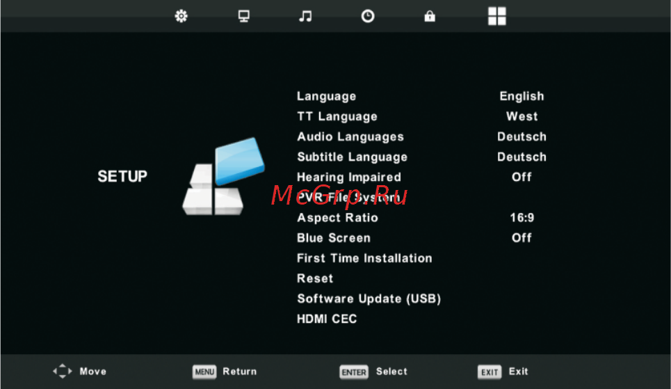 ERGO LE43CT5000AK [85/91] Setup menu