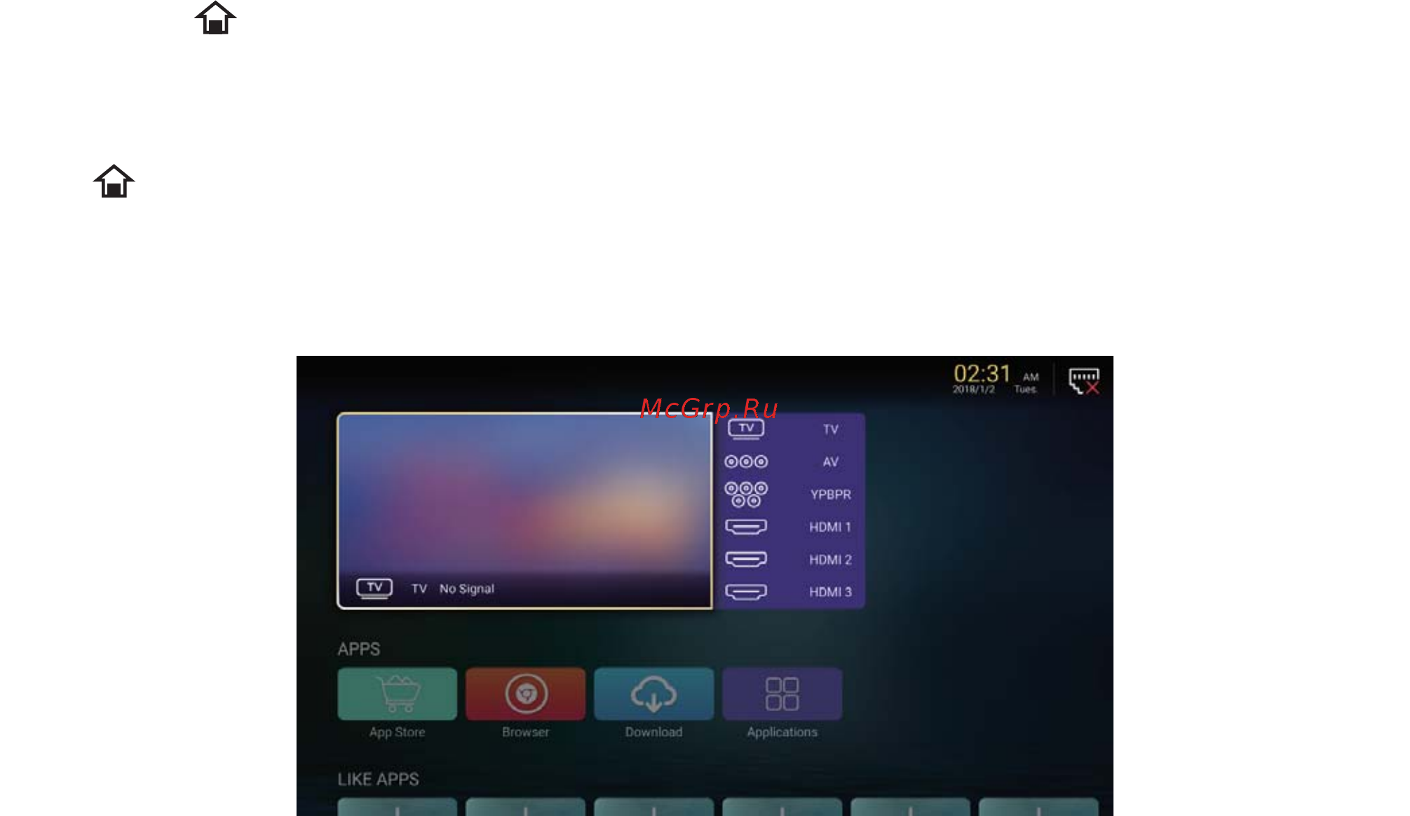 ERGO LE43CT5520AK [102/106] Home main menu