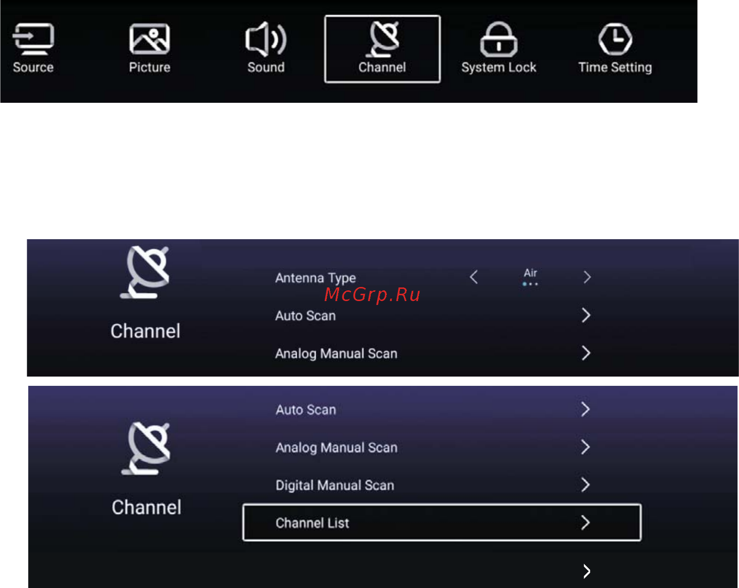 ERGO LE43CT5520AK [94/106] Channel setting