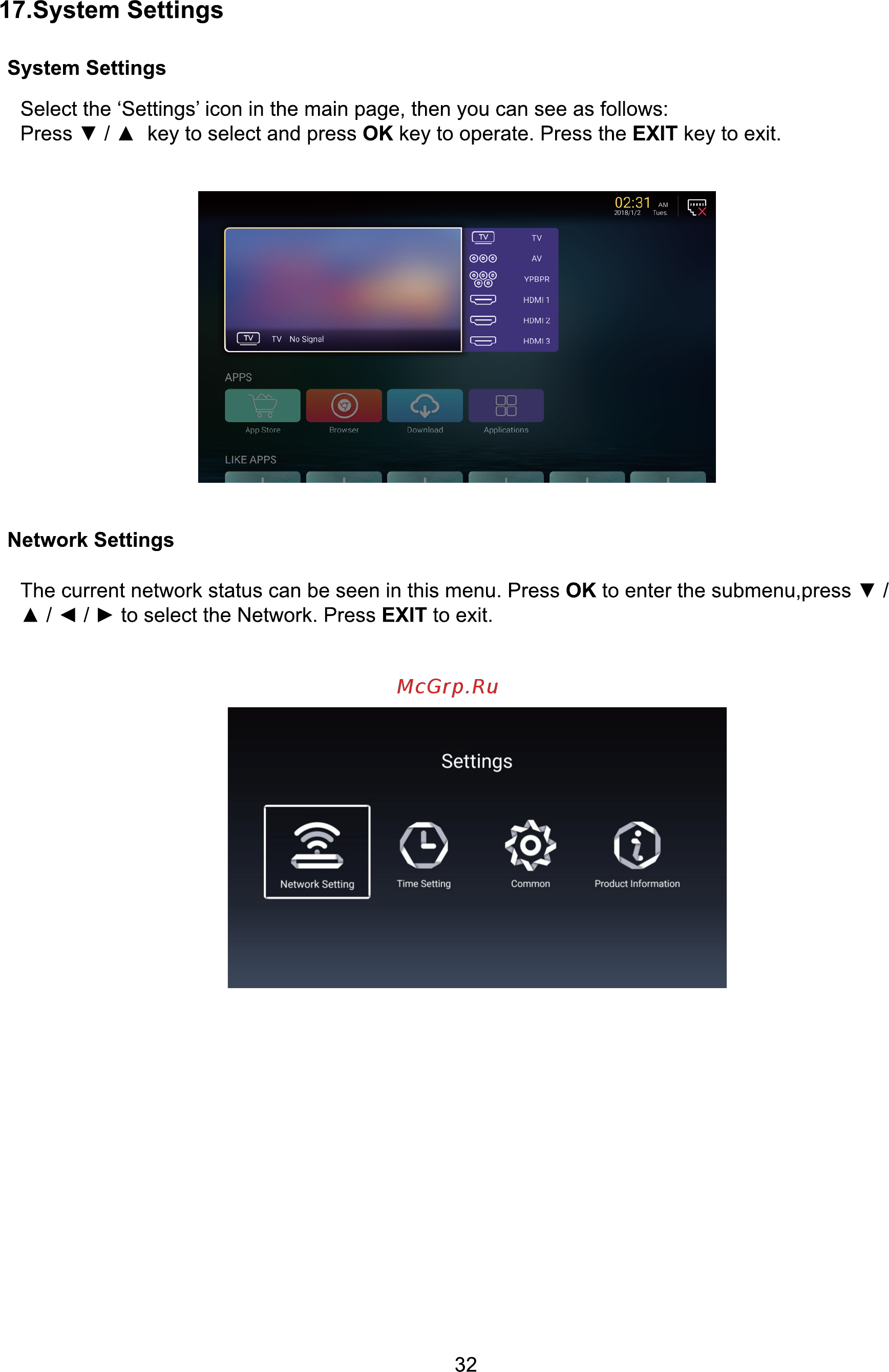 ERGO LE43CU6530AK [106/110] System settings