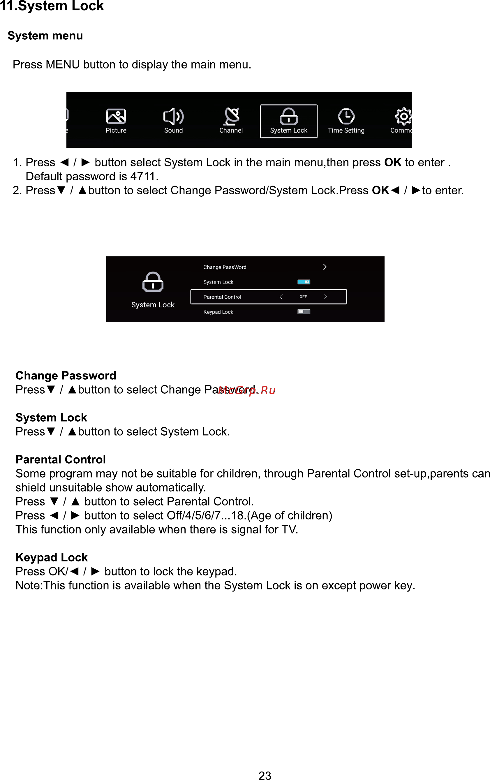 ERGO LE43CU6530AK [97/110] System lock