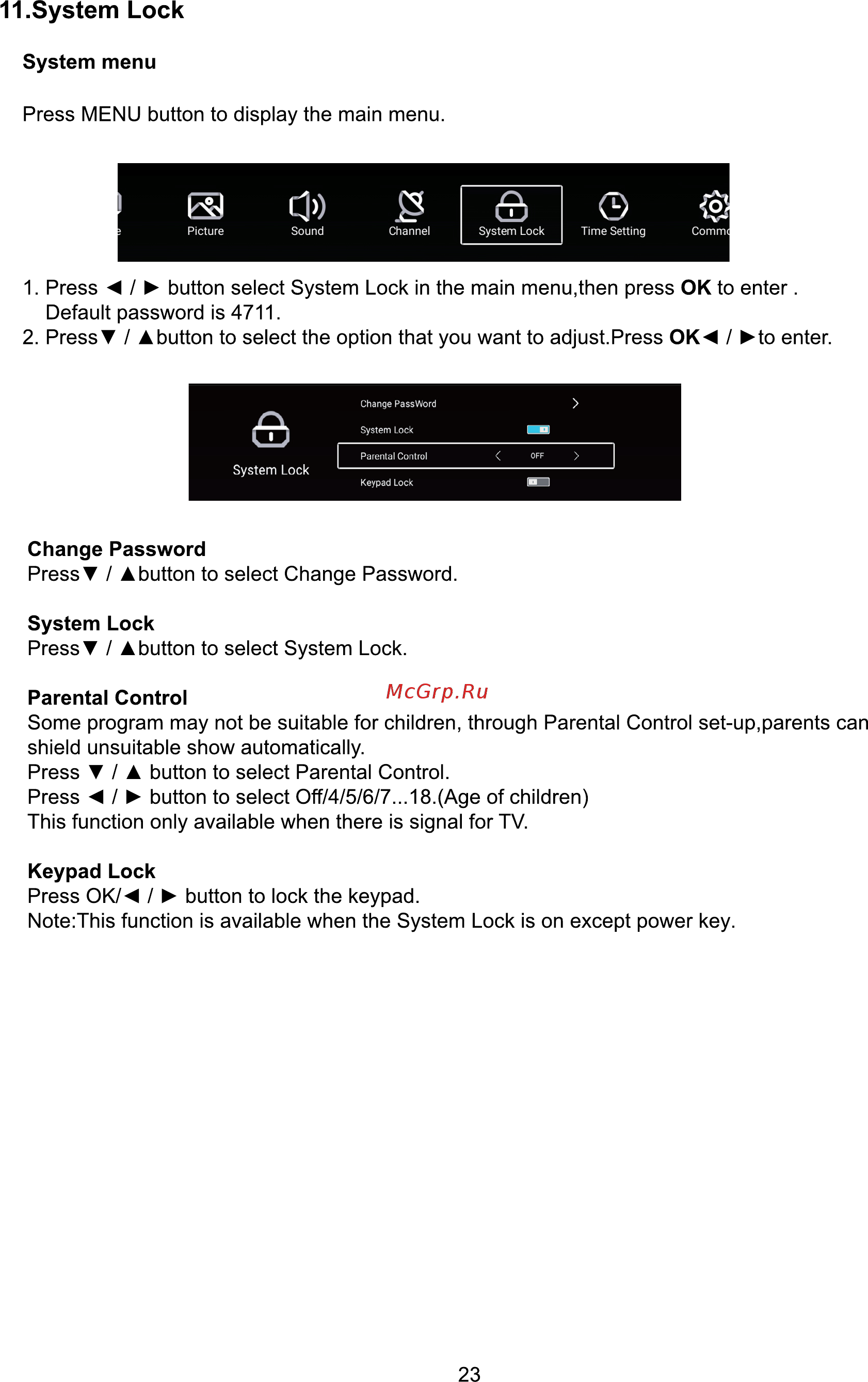 ERGO LE55CU6530AK [97/110] System lock