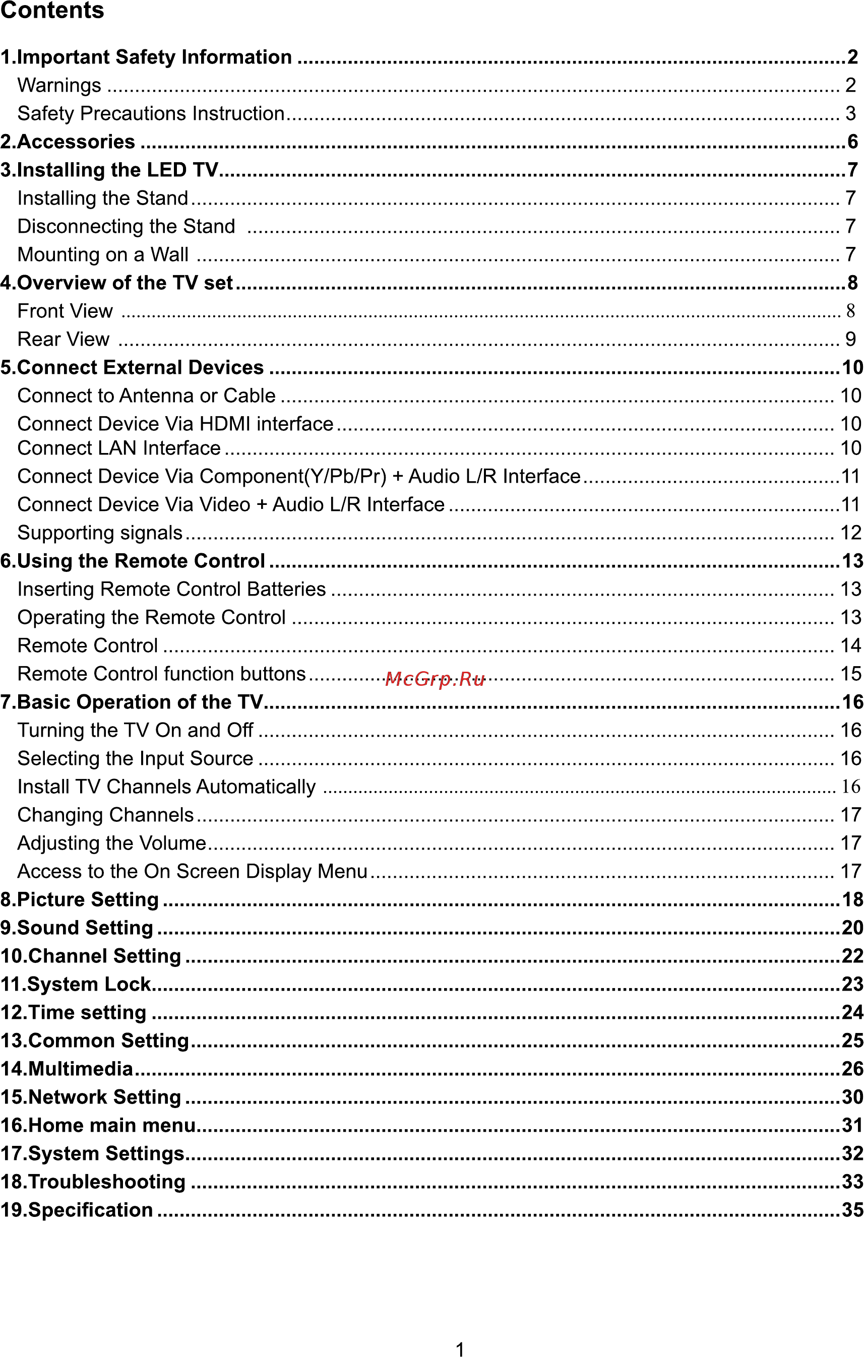 ERGO LE49CU6520AK [75/110] Contents