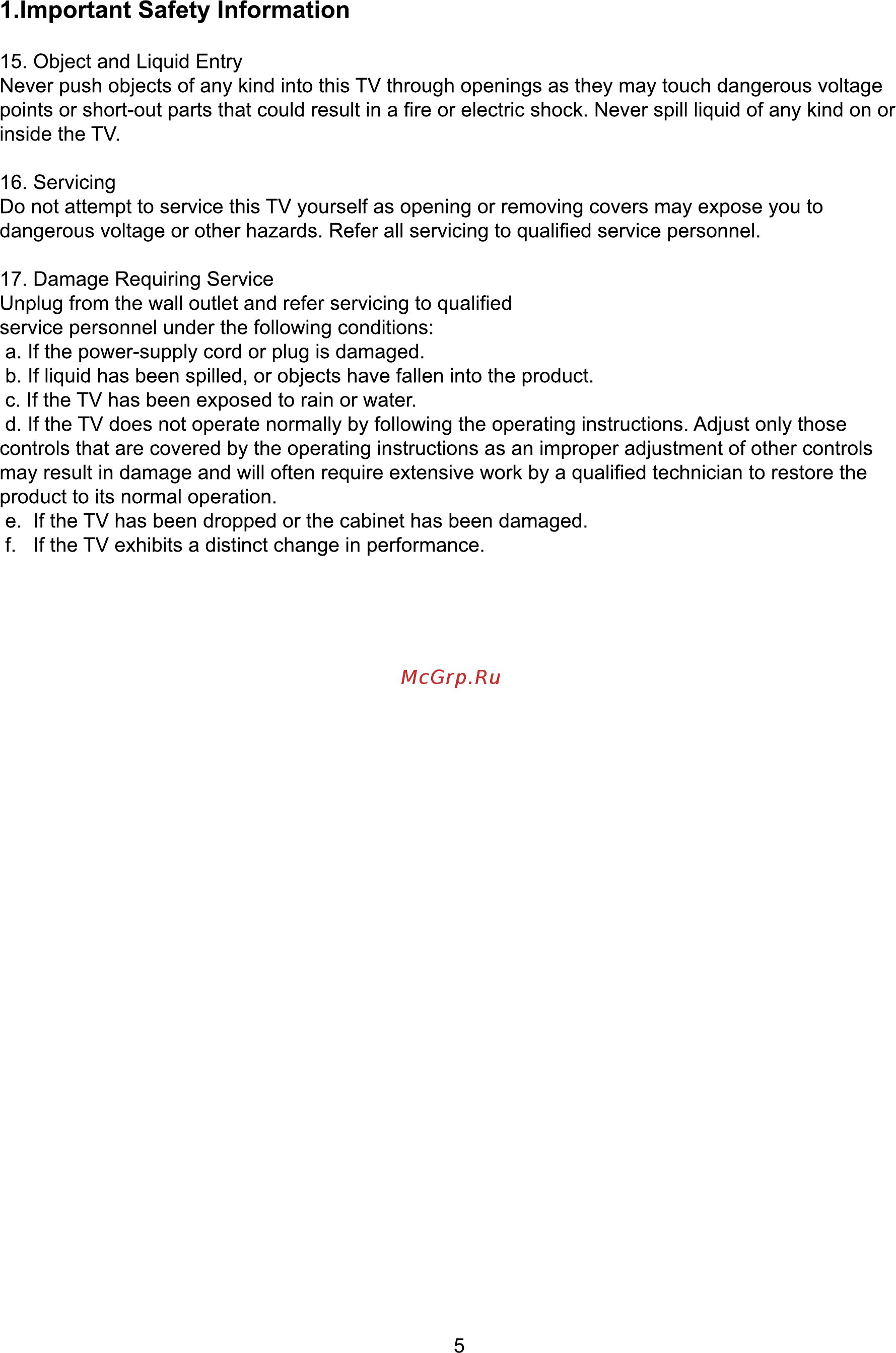 ERGO LE49CU6520AK [79/110] Important safety information