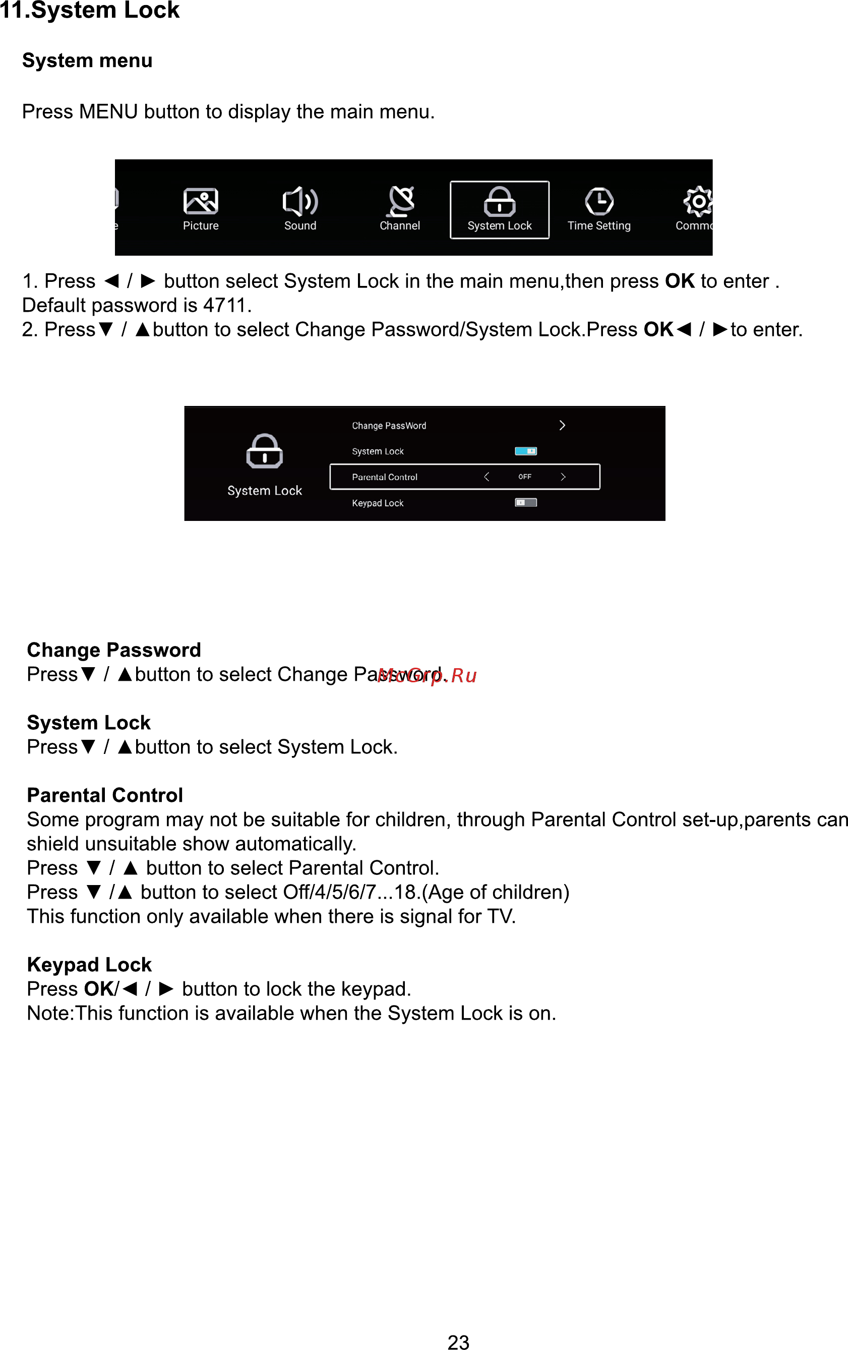 ERGO LE49CU6520AK [97/110] System lock