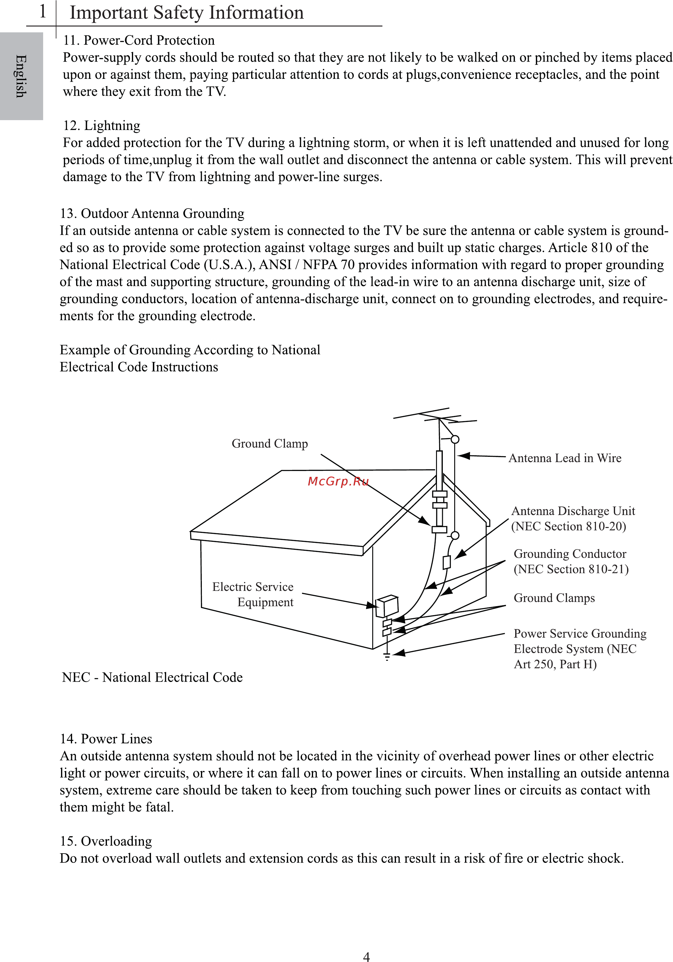 ERGO LE32CT4000AU [61/85] Important safety information