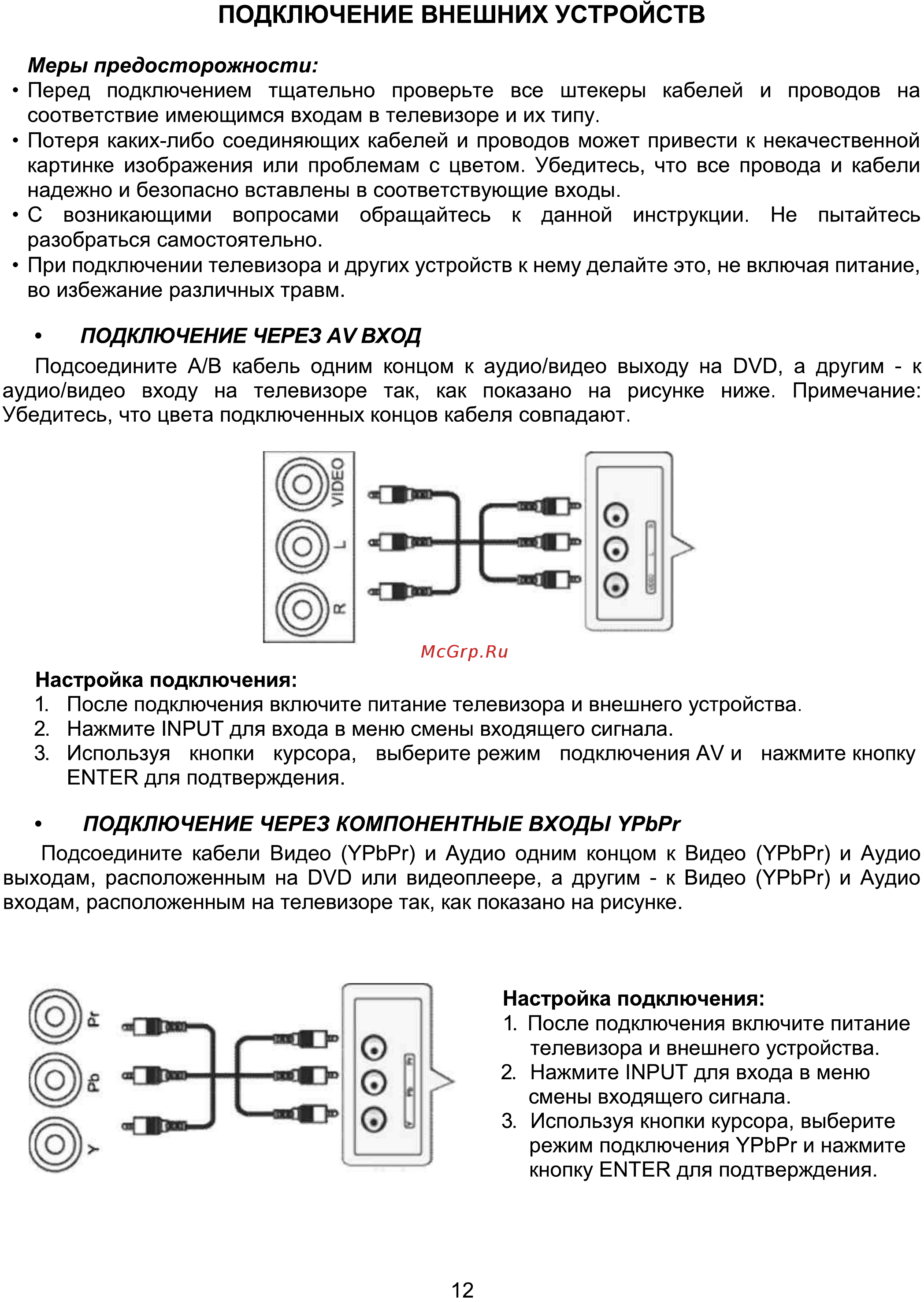 ERGO LE28CT1000AU [12/28] Подключение внешних устройств
