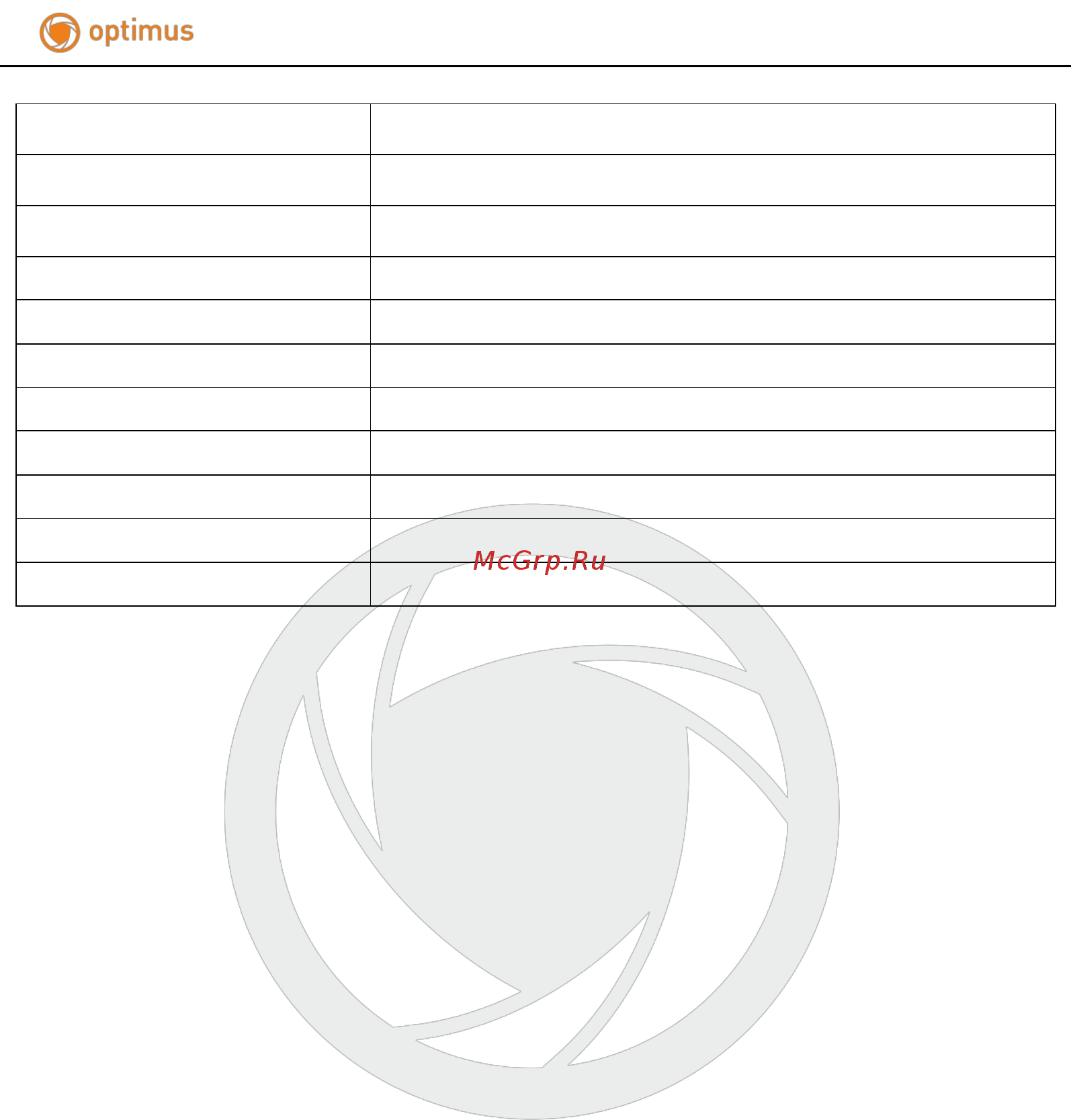 Optimus IP-E024.0(2.8-12) Спецификация онлайн [2/2] 495266