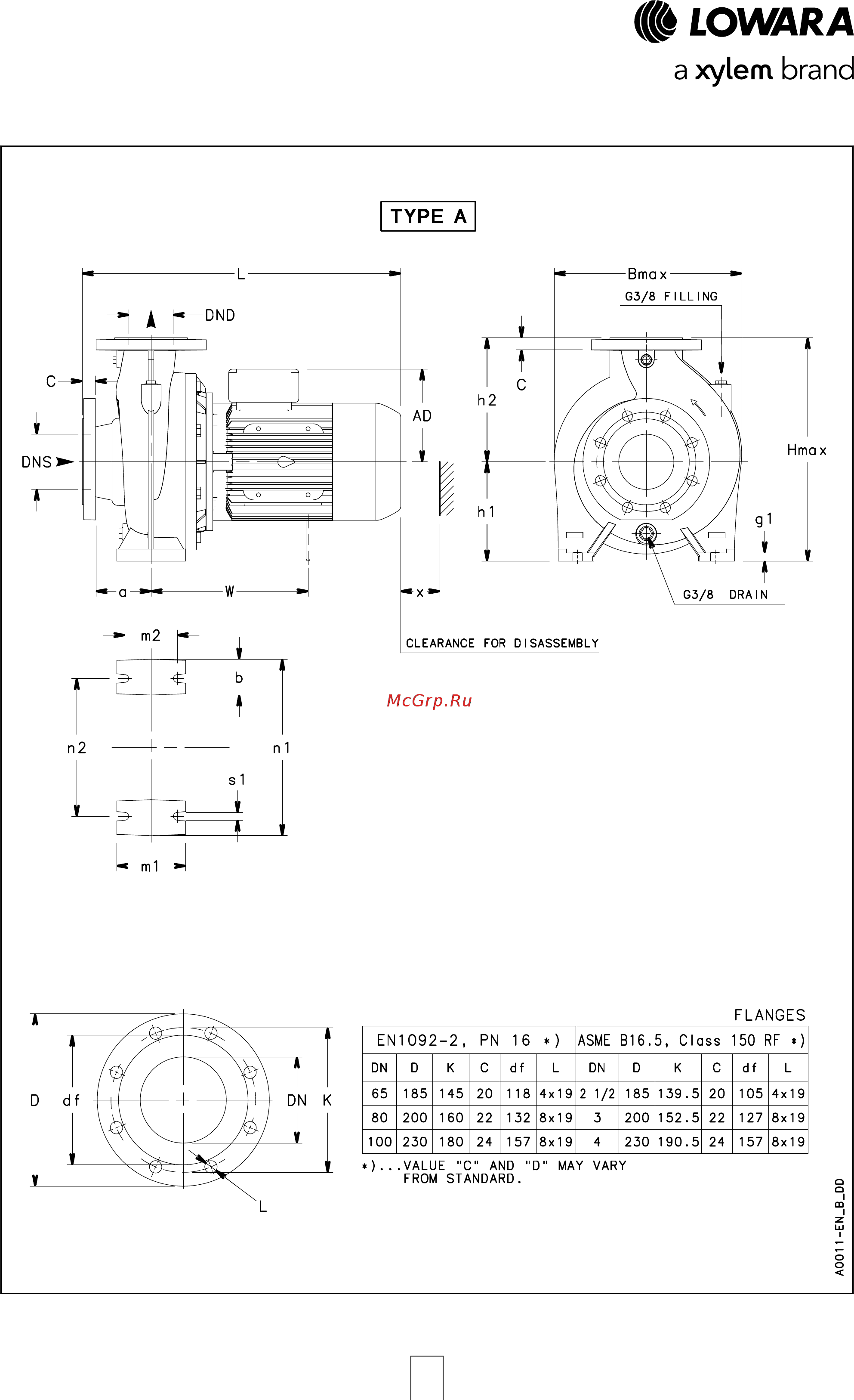 Lowara NSCE 32-160/55/P25V CS4 Технические характеристики онлайн [132/204] 495963