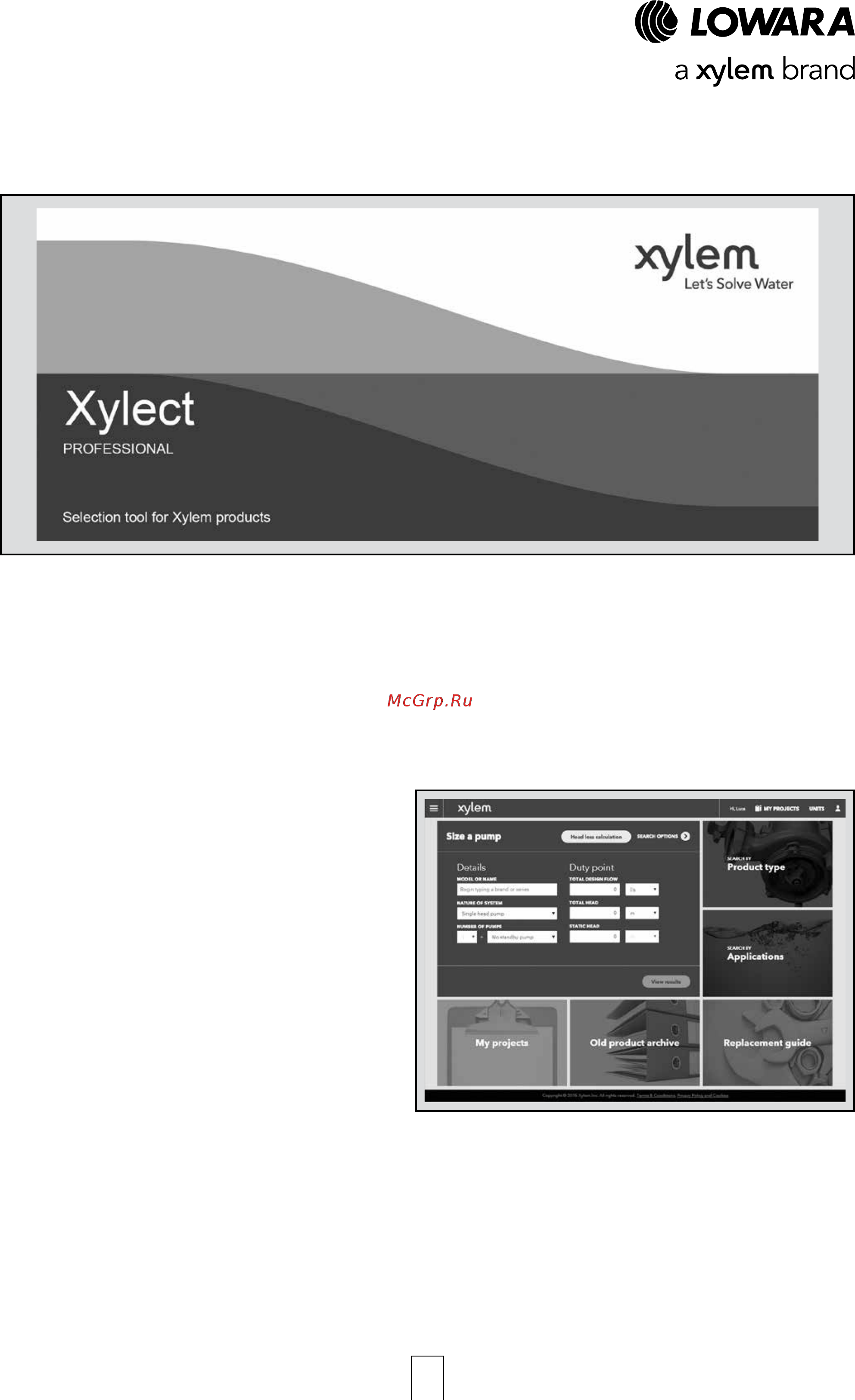 Lowara NSCF 125-200/750/W25 VCC4 [199/204] Further product selection and documentation xylec