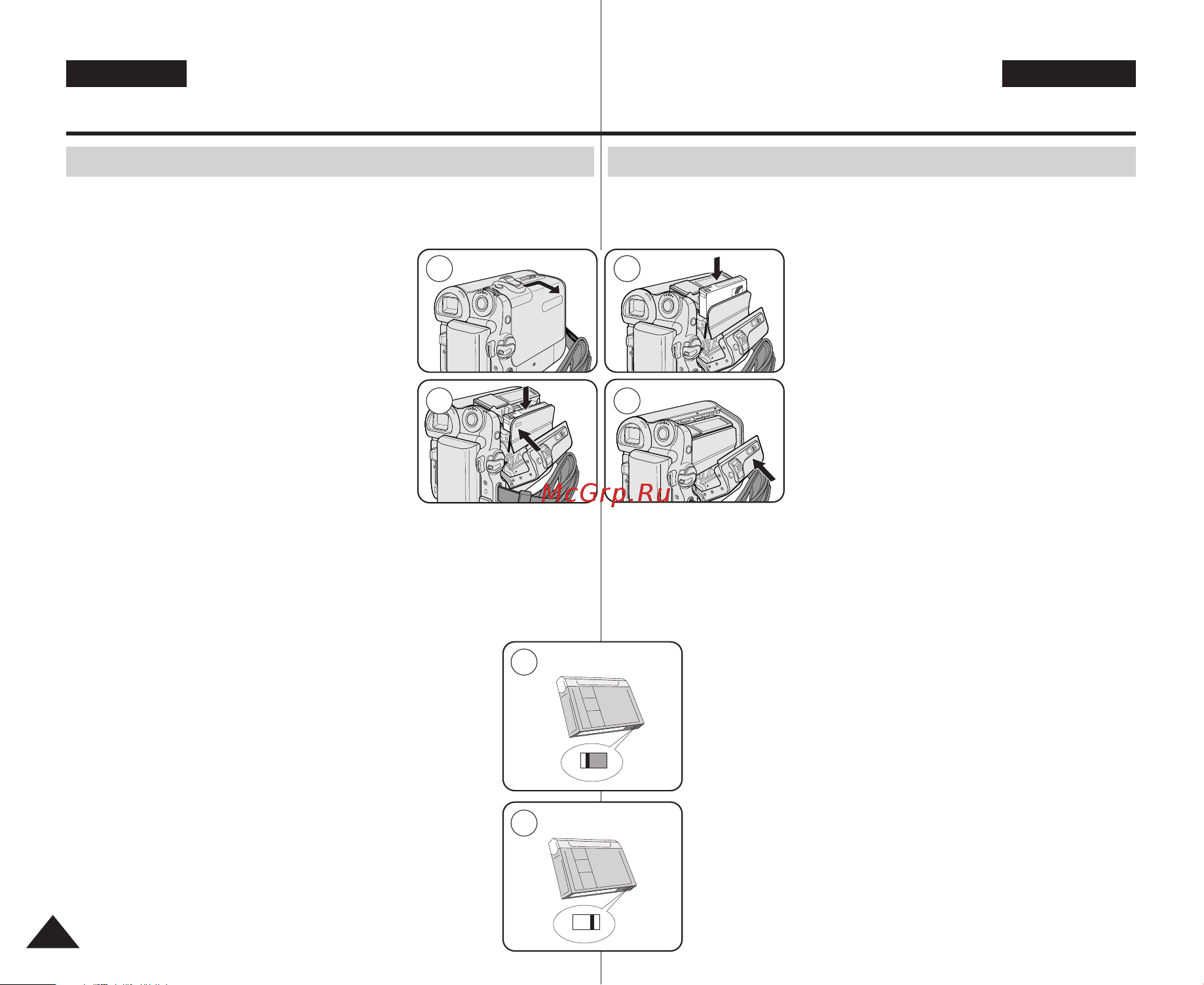 Samsung VP-D461(B)(i) [36/120] Как вставить и извлечь кассету вставляння видалення вщеокасети