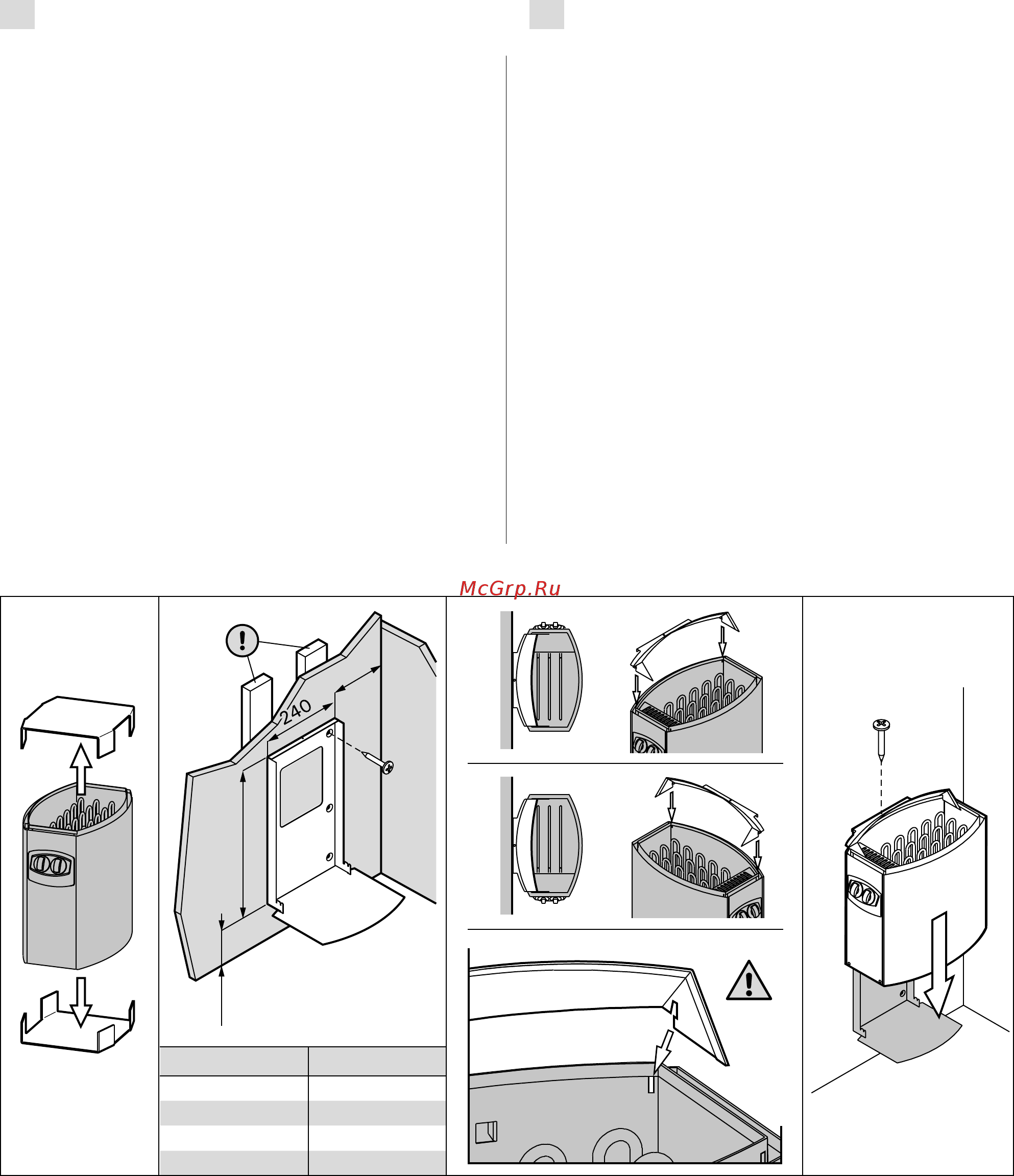 Harvia Vega BC45E [11/16] Befestigung des saunaofens an der wand