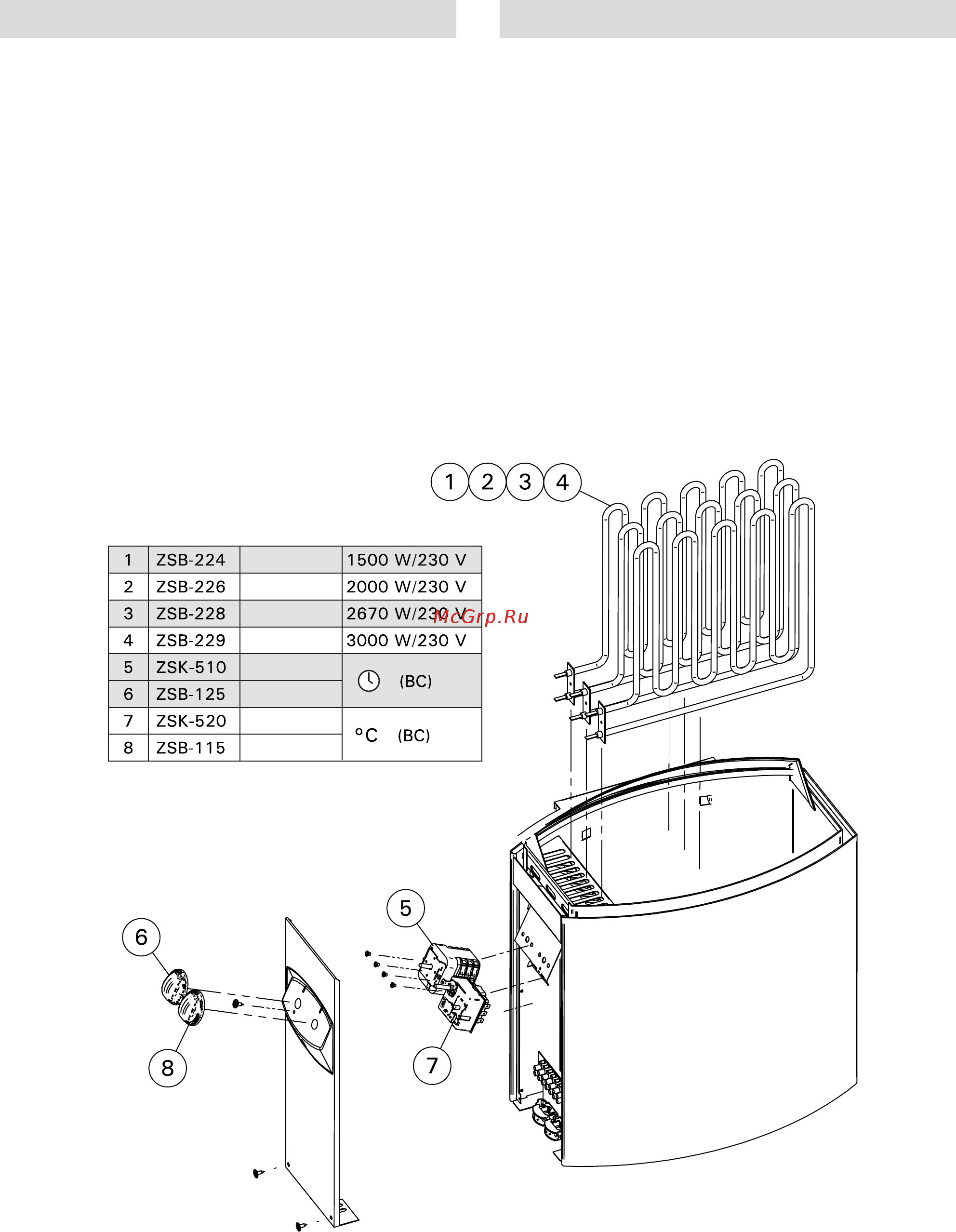 Harvia Vega BC90 [15/16] Spare parts 4 ersatzteile