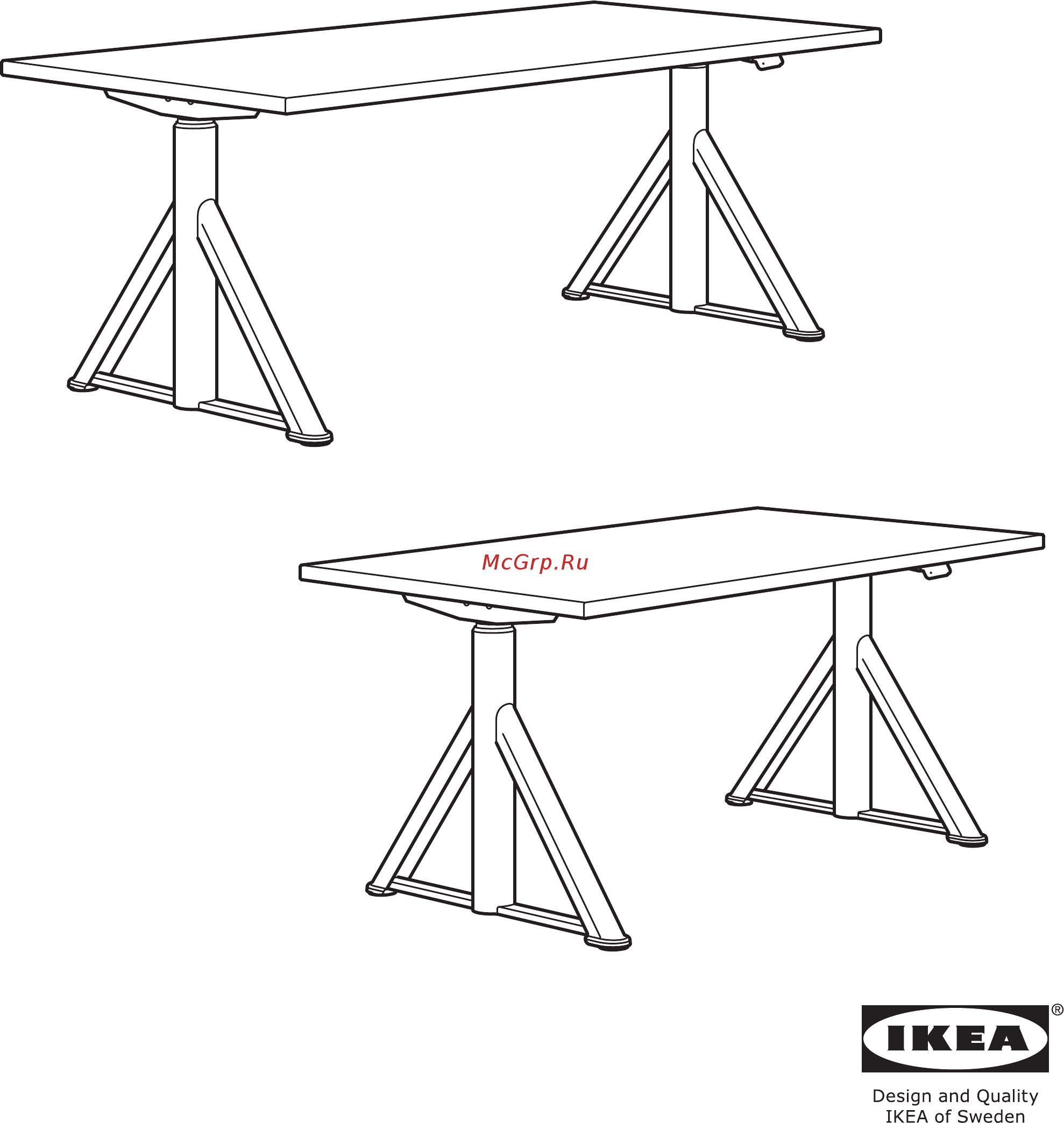 IKEA IDÅSEN Инструкция по сборке онлайн