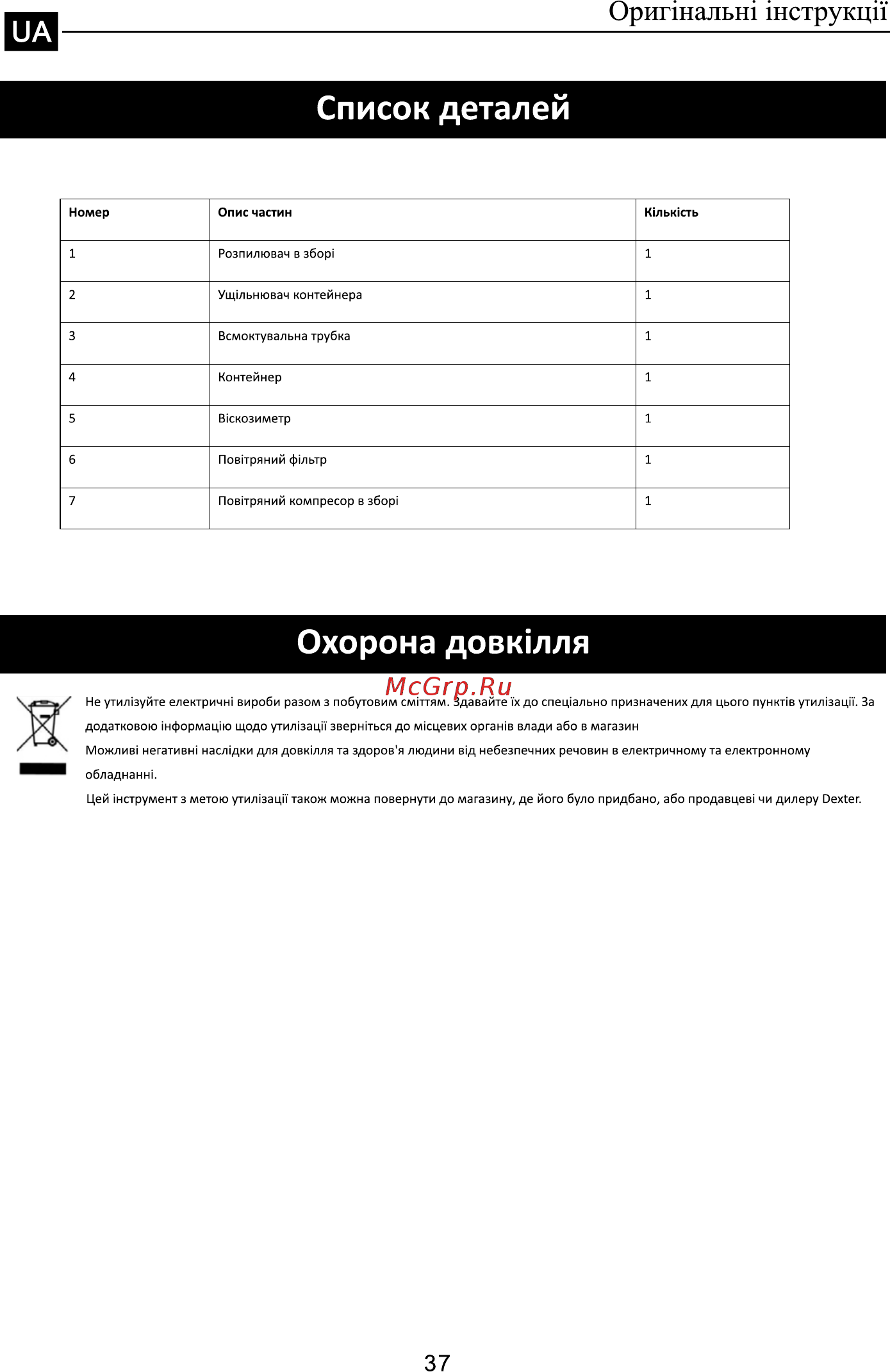 Dexter Power PLD3120 [38/56] Охорона довкьлля