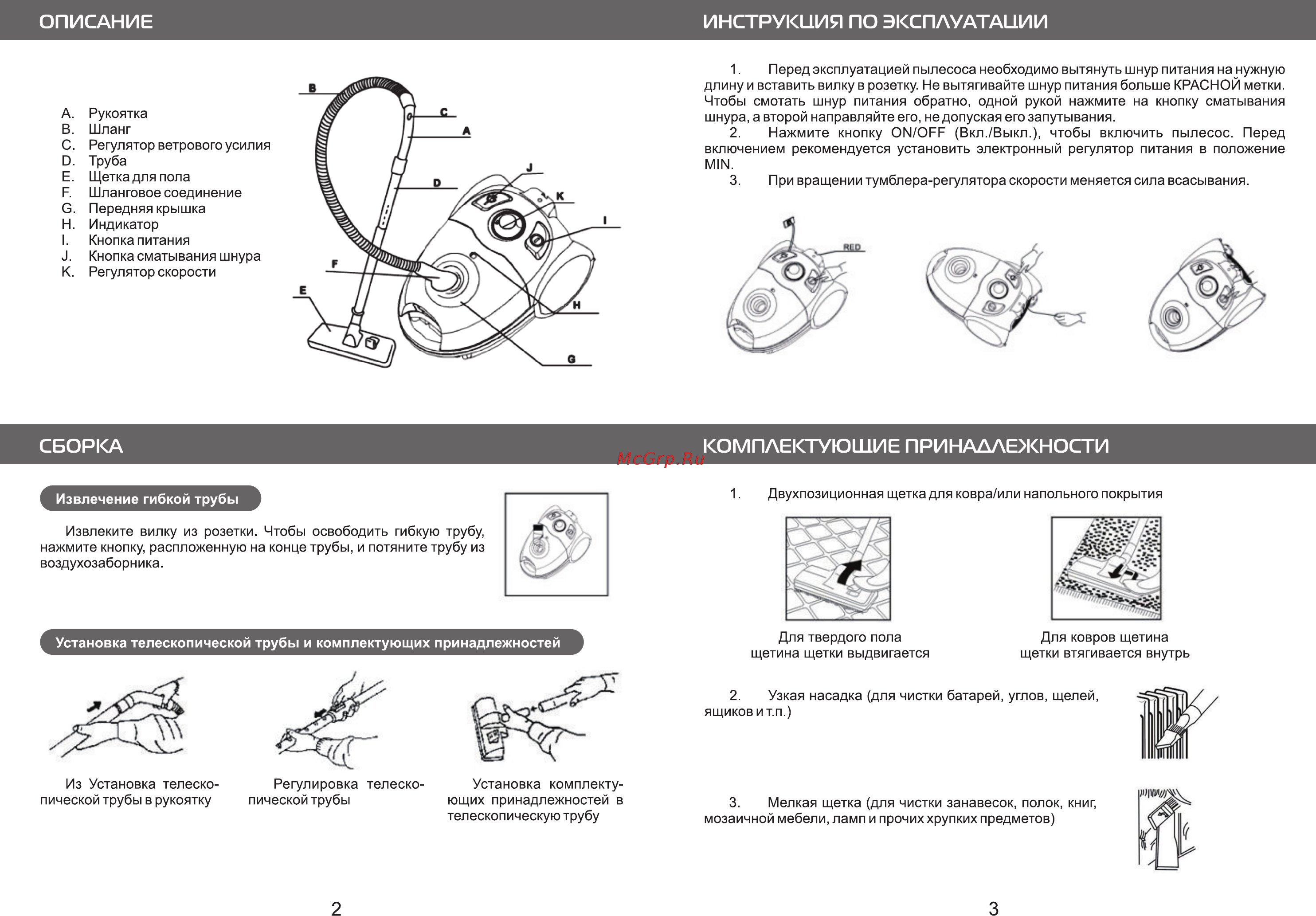 Galatec VC-B01-NDEA Красный [3/4] Описание инструкция по эксплуатации