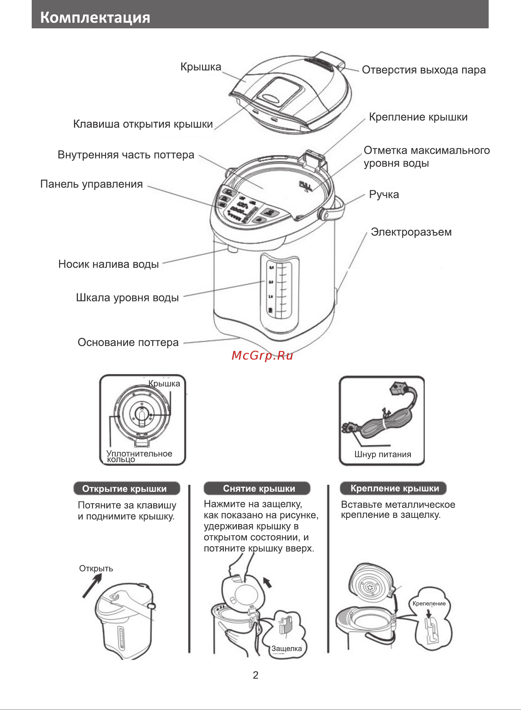 Galatec TP-4-02Z [2/8] Комплектация