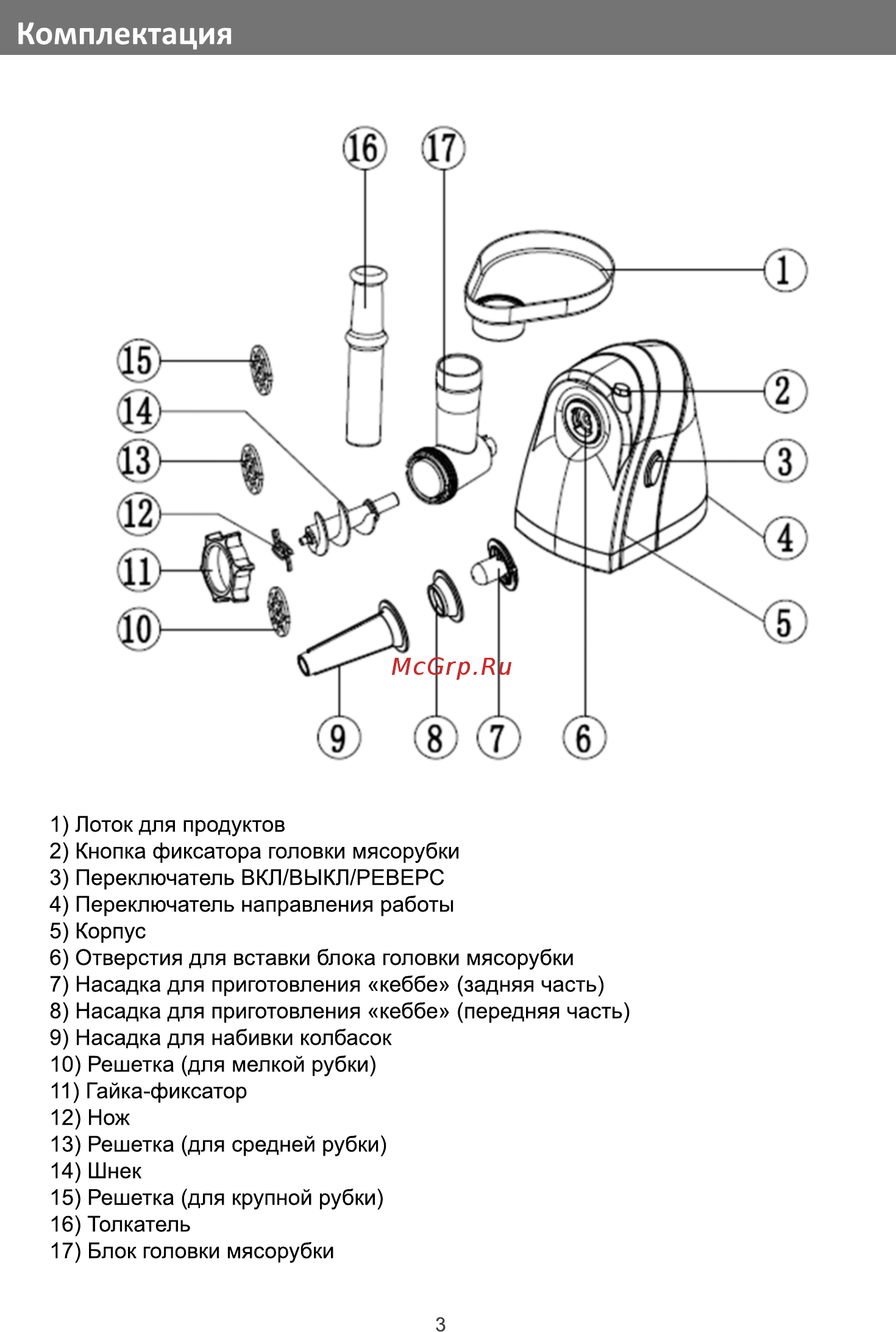 Galatec M-1003BR Чёрный [3/7] Комплектация