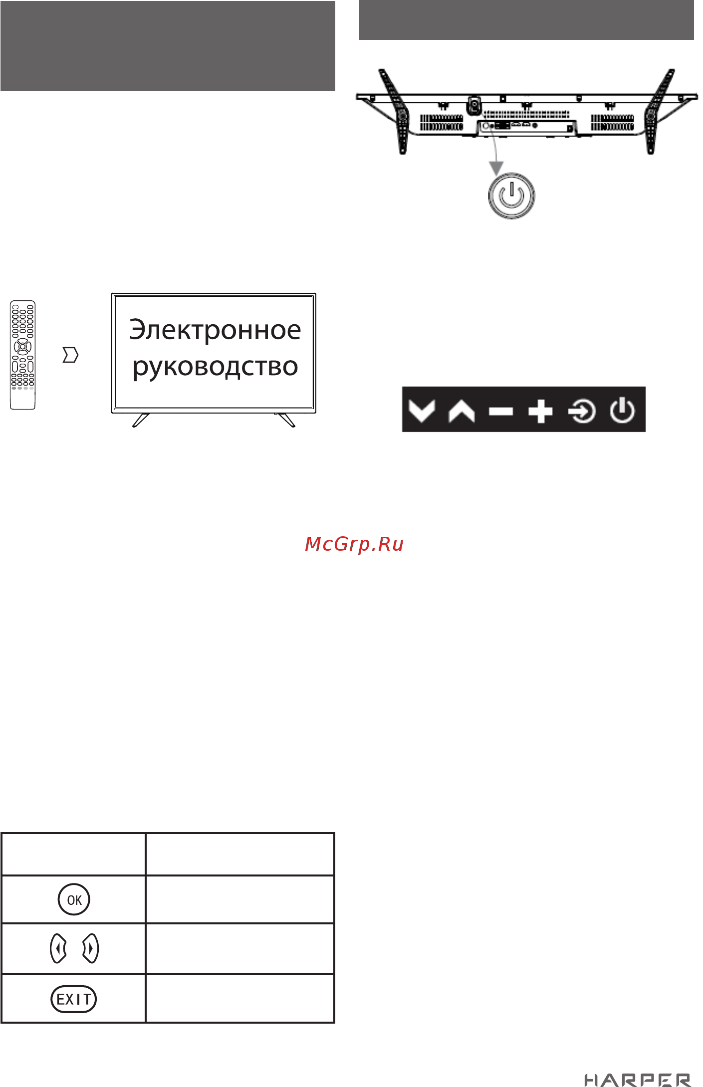 Harper 40F720T [10/20] Управление многофункциональ