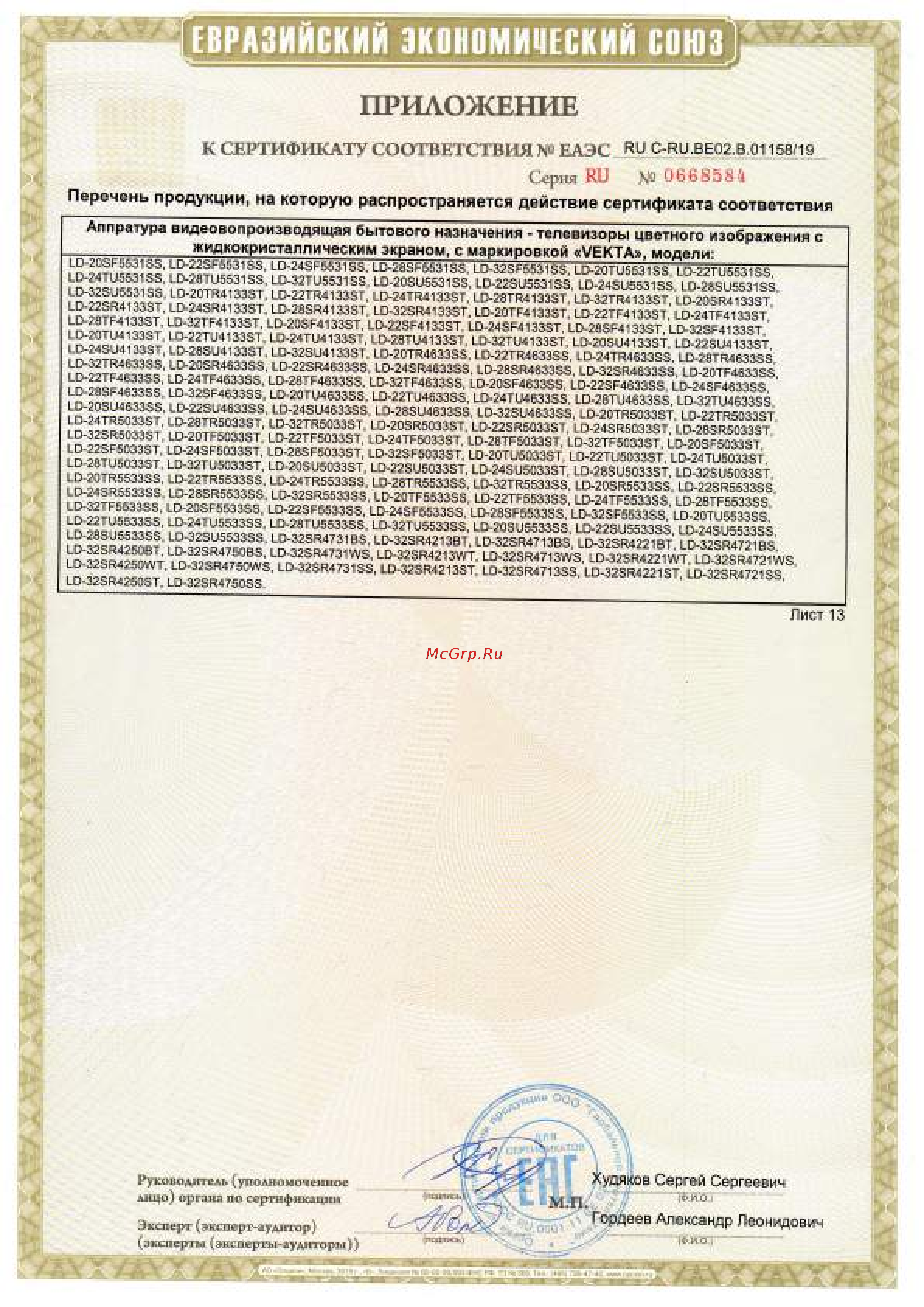 Vekta LD-24TR4111BT [15/15] Приложение