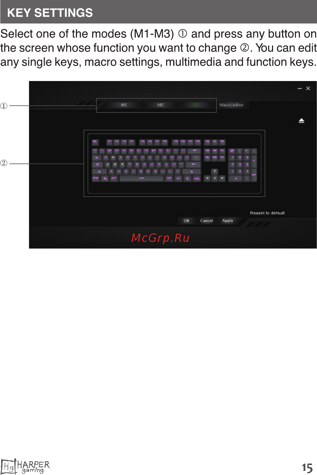 Harper Gaming Typhoon GKB-25 Инструкция по эксплуатации онлайн [15/31] 497883