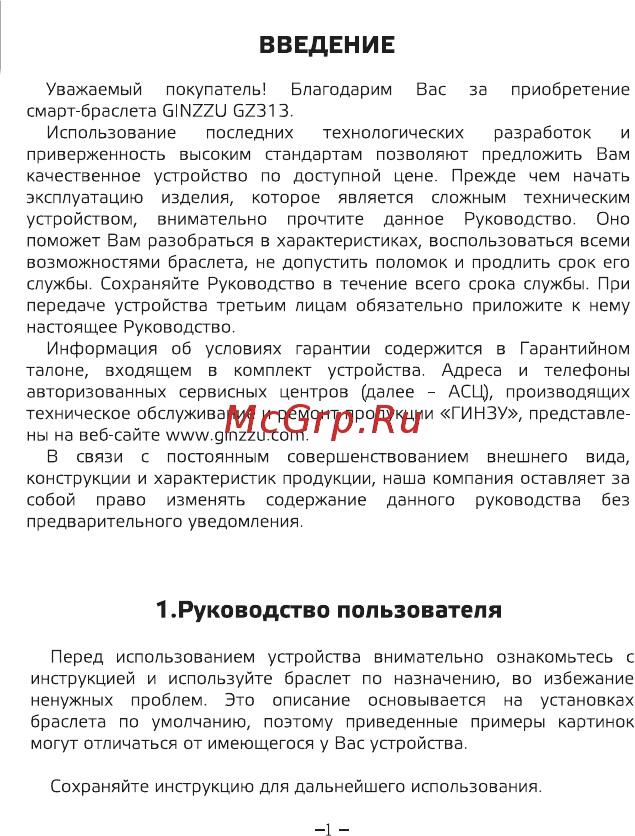 Ginzzu GZ-313 [2/11] Руководство пользователя