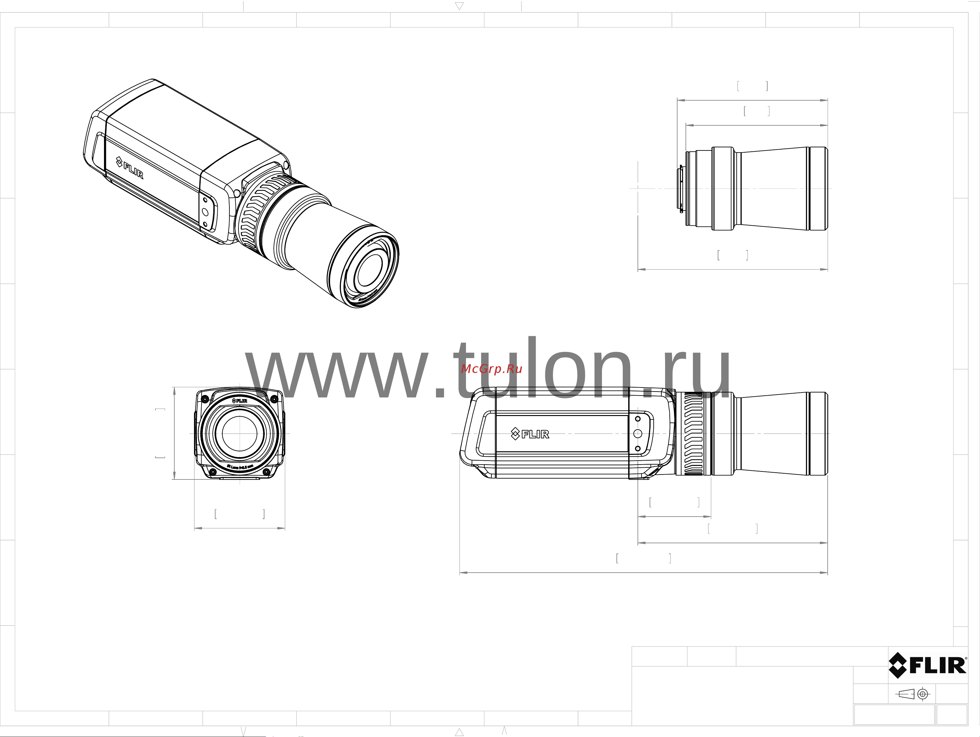 FLIR f=6,5 mm. (80°) для T6xx [5/5] Basic dimensions flir a sc 6xx