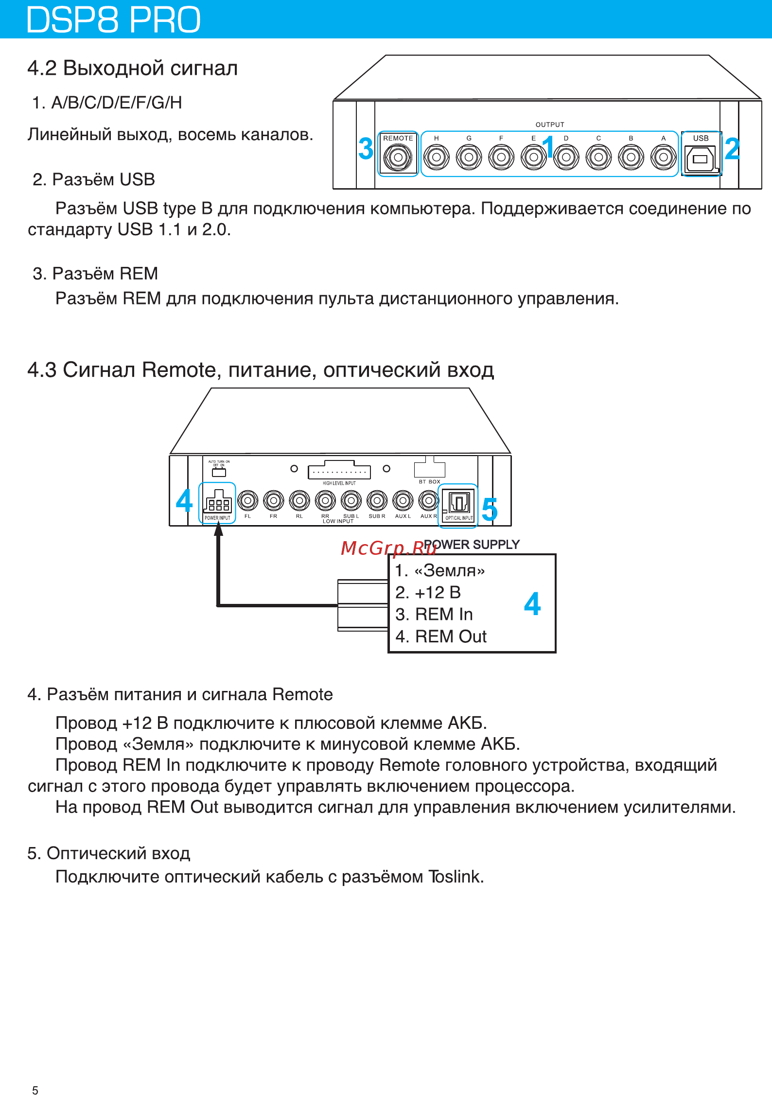 Md.lab DSP8 Pro [6/22] Страница 6