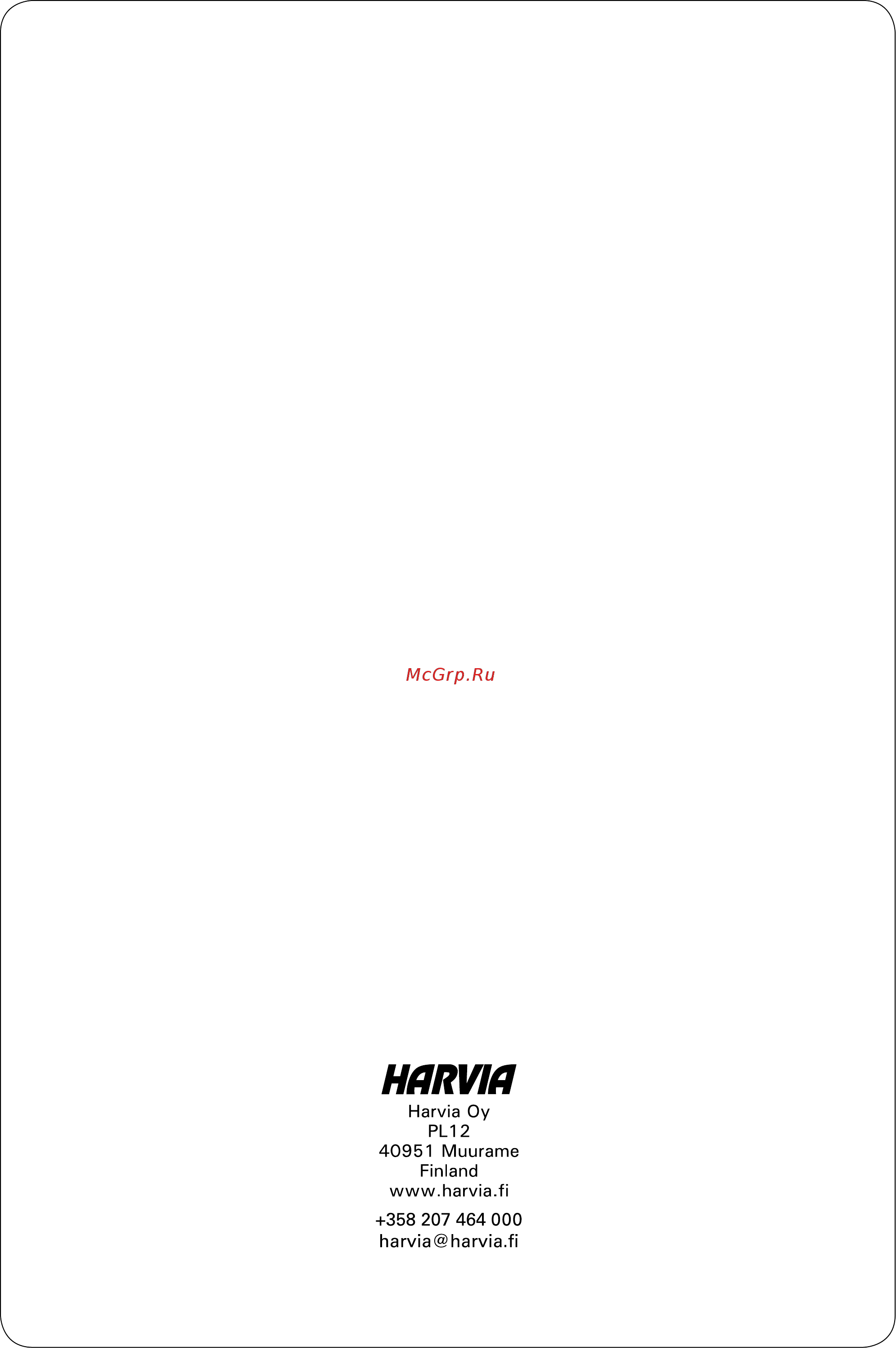 Harvia Cilindro PC70VHEE Инструкция по эксплуатации онлайн [18/18] 498281