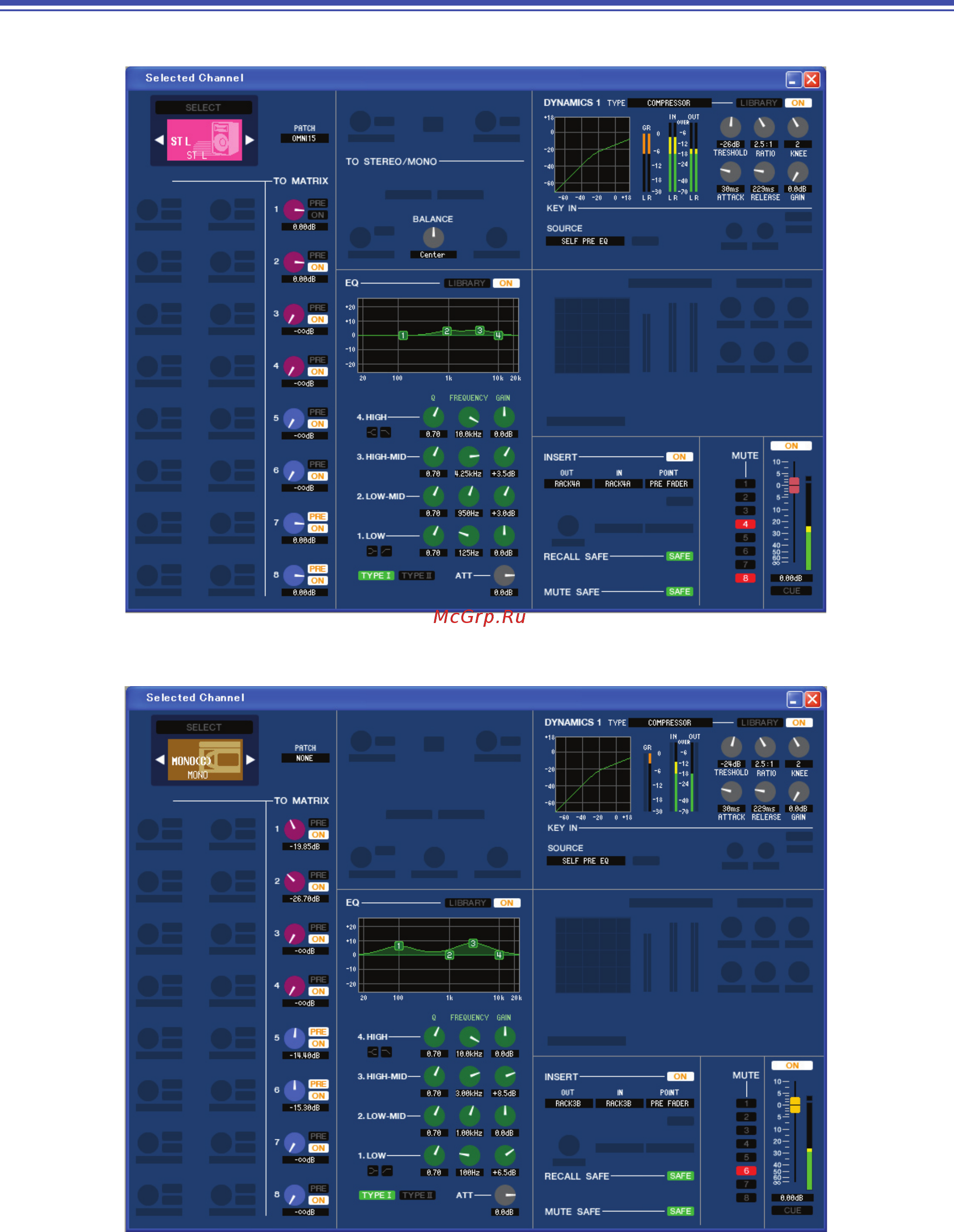 Yamaha LS9-32 [43/79] Если выбран канал stereo mono
