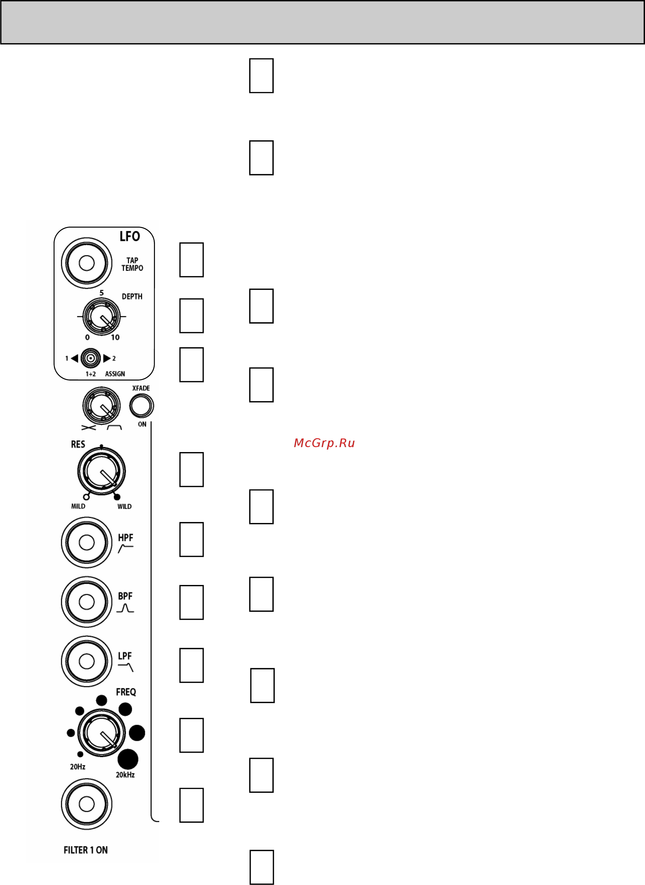 Allen&Heath ALLEN & HEATH XONE:4D [28/48] Секция микшера фильтры и lfo