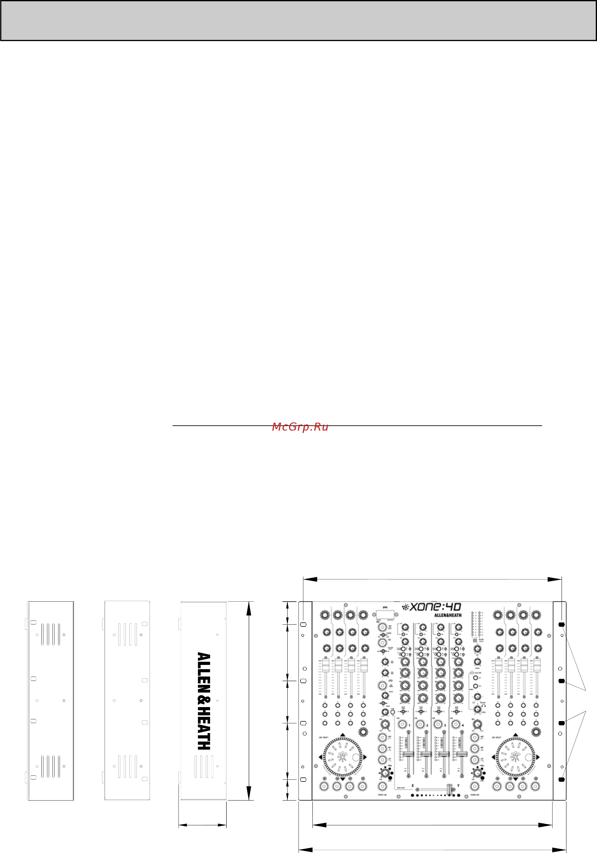 Allen&Heath ALLEN & HEATH XONE:4D [47/48] Технические характеристики