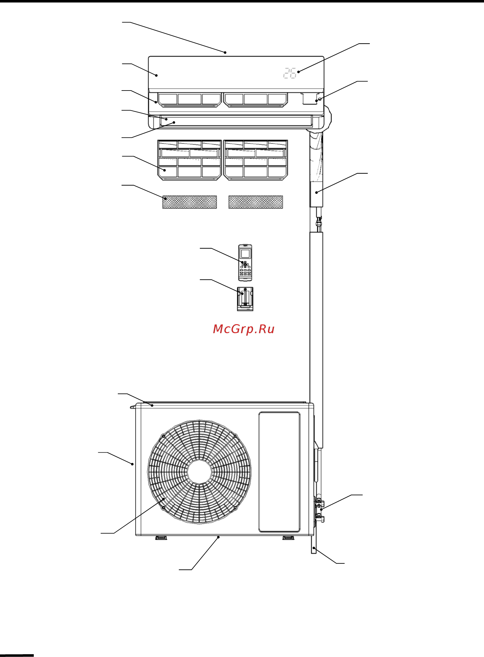 AUX ASW-H07A4\FP-R1 [13/26] Эксплуатация кондиционера основные элементы