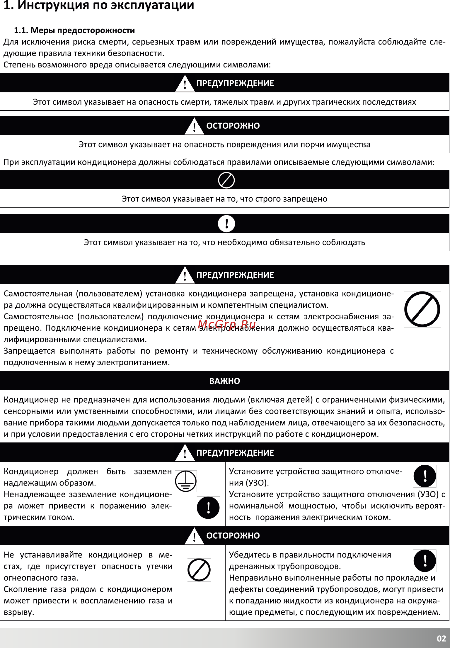 AUX AMWM-H18R1 [3/21] Инструкция по эксплуатации