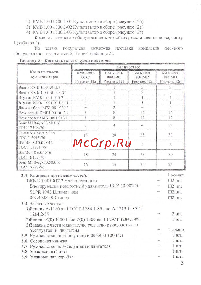 КАДВИ ОКА МБ-1Д2М19 Lifan 170F 7 л.с. на тросах 00-00154416 Руководство по эксплуатации онлайн [6/20] 823501