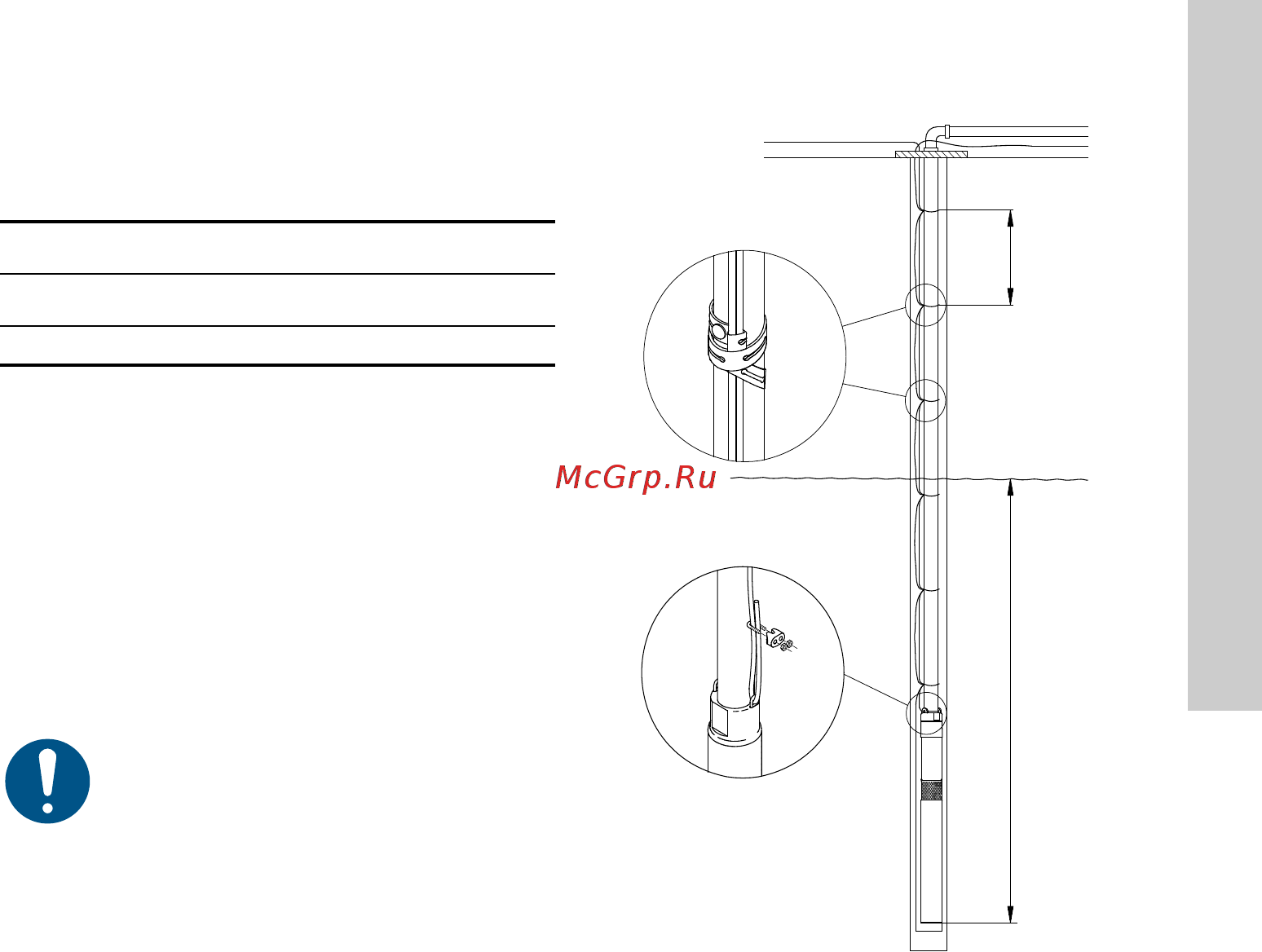 Grundfos SQE 3 - 95 (96510161) [133/420] Colliers de fixation attache câbles