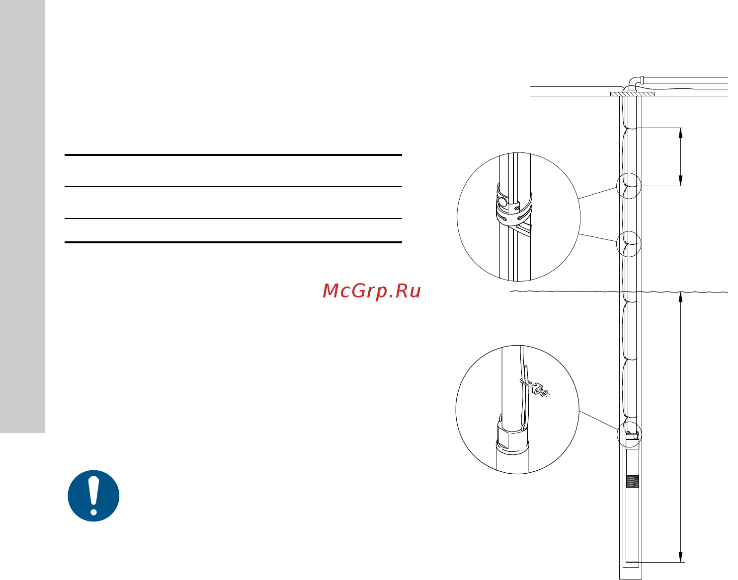 Grundfos SQE 2 - 55 (96510151) [148/420] Στηρίγματα καλωδίου