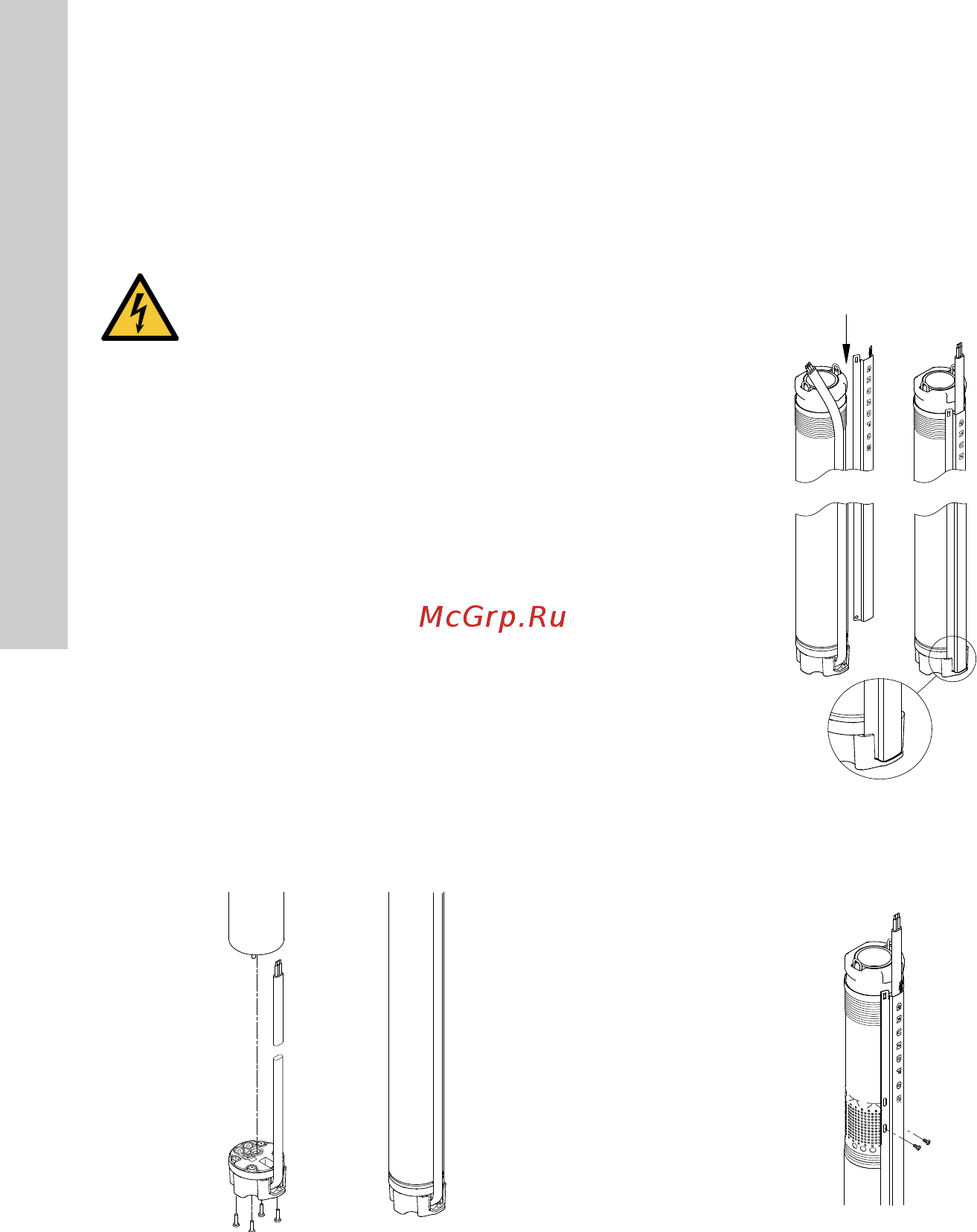 Grundfos SQE 2 - 70 (96510152) [236/420] Aansluiten van de kabelplug op de motor