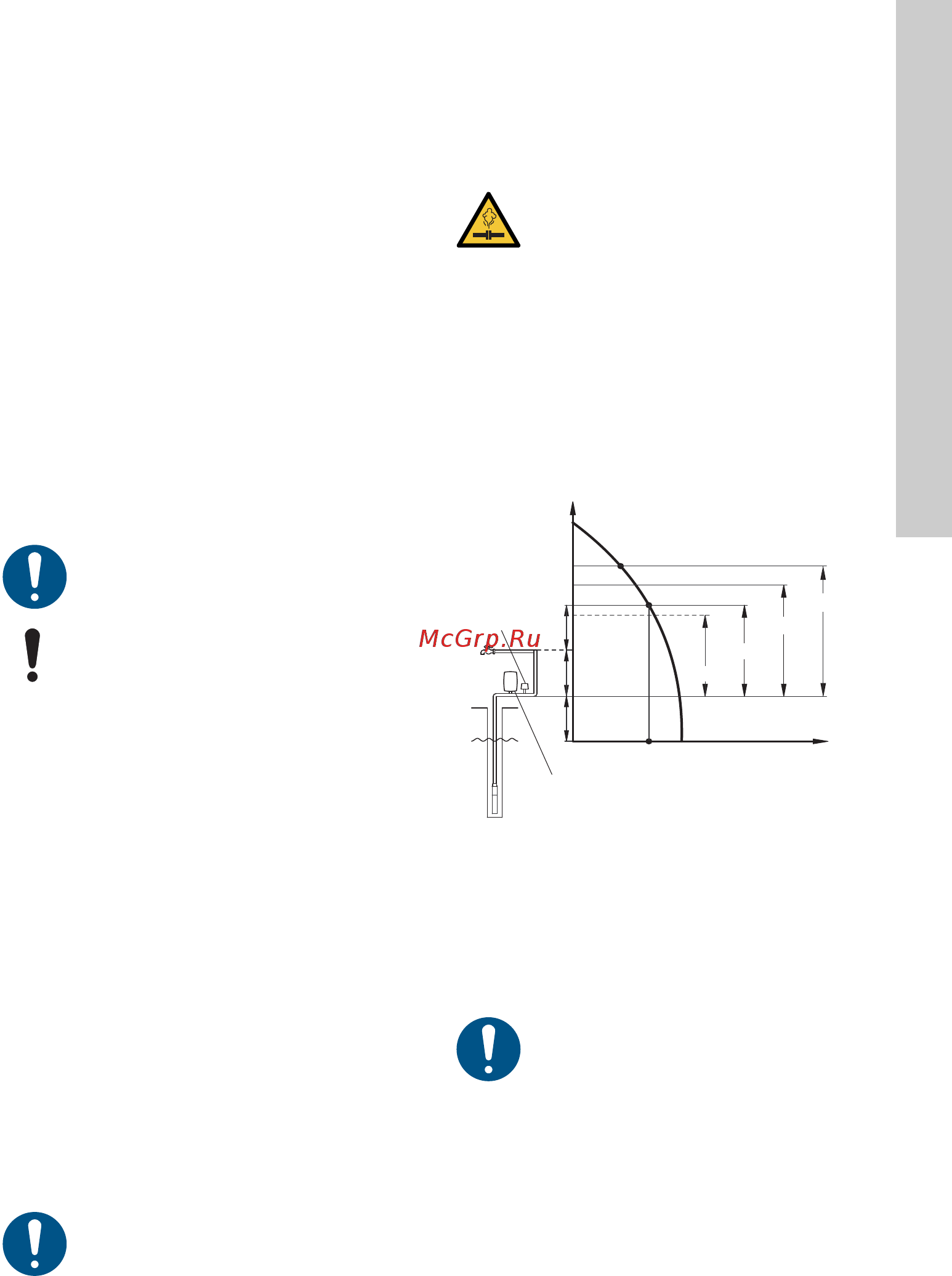 Grundfos SQ 3 - 95 (96510209) [29/420] Дълбочина на монтиране