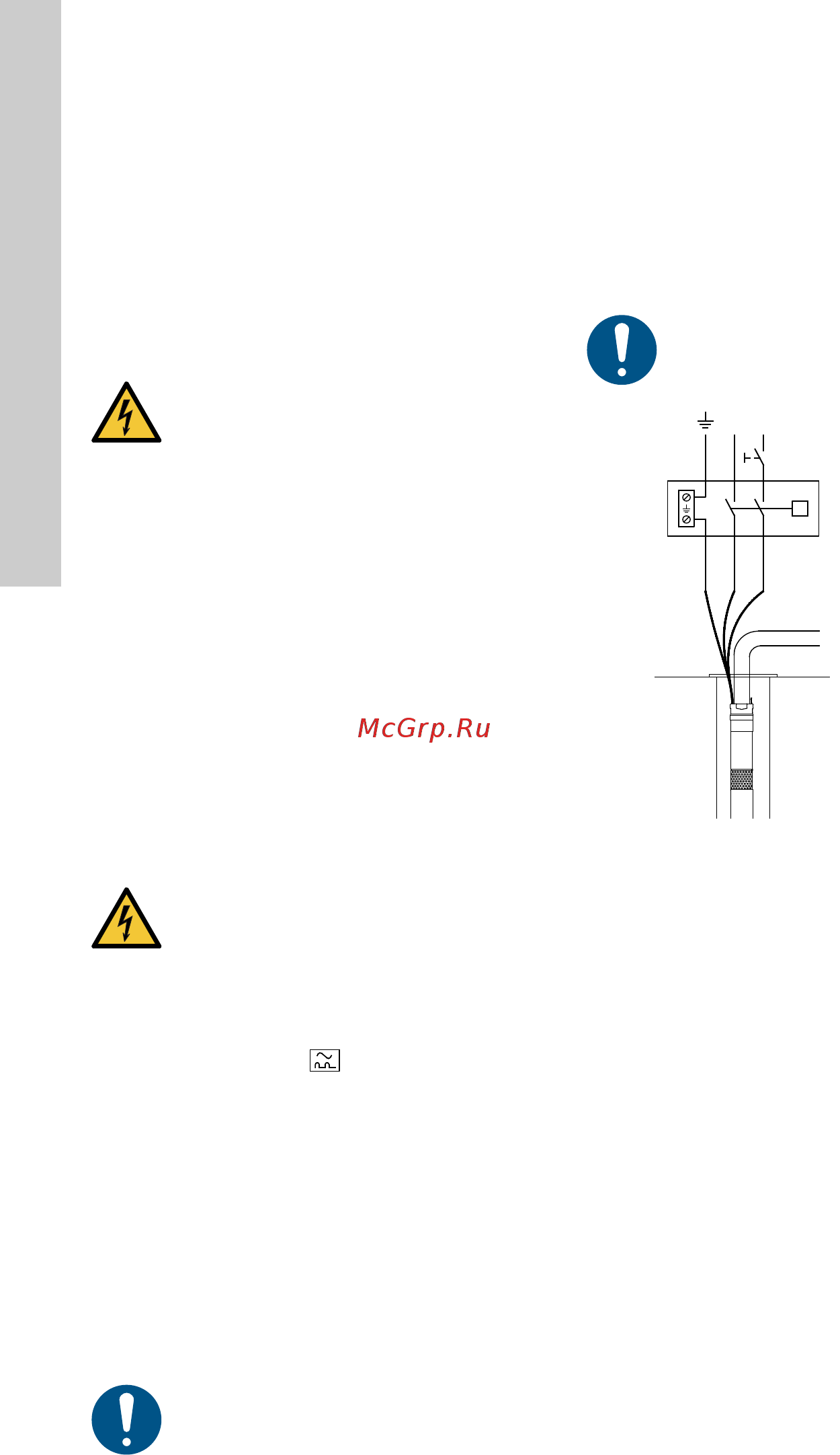 Grundfos SQE 1 - 65 (96510142) [340/420] Elektrické pripojenie