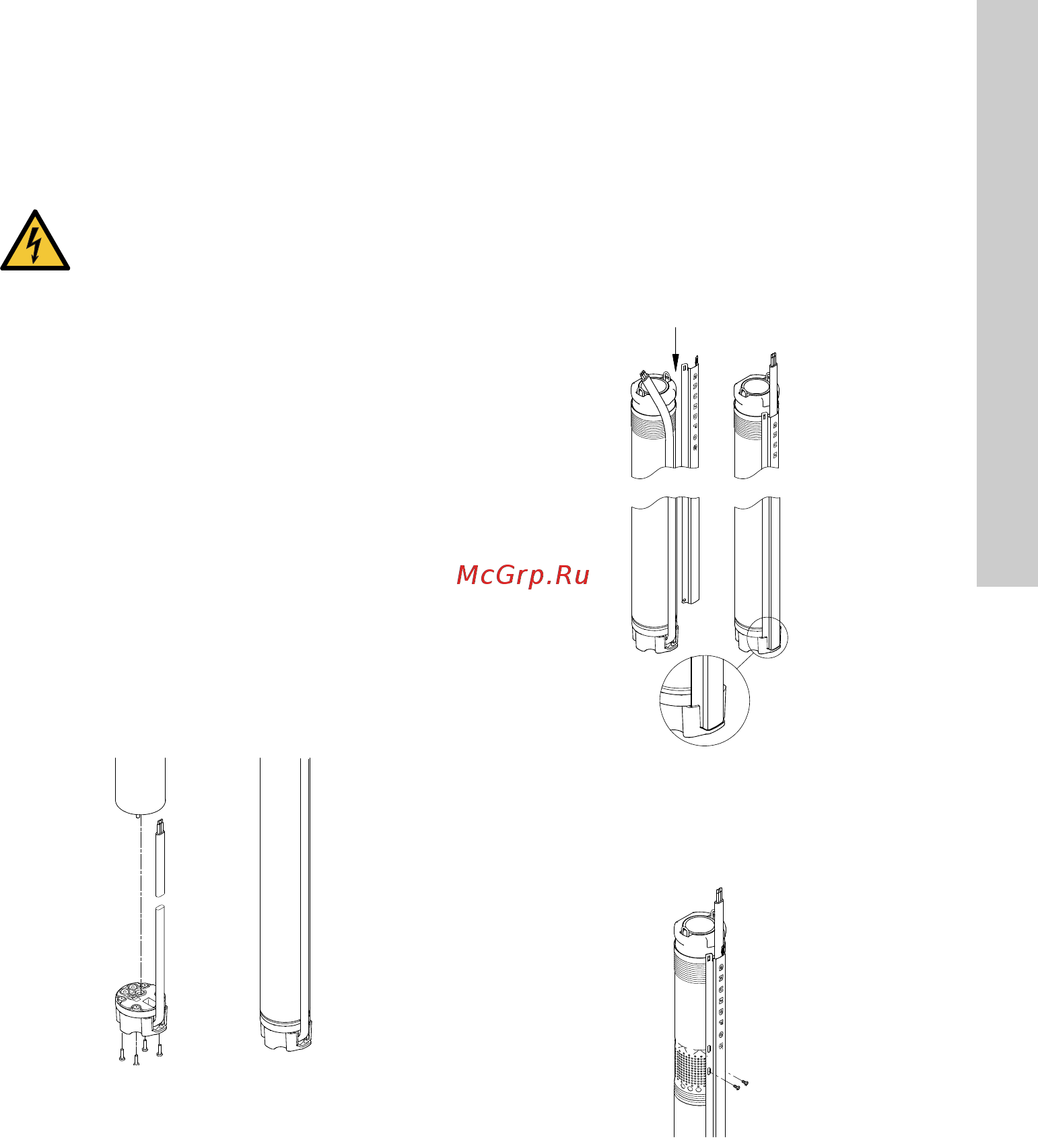 Grundfos SQE 2 - 55 (96510151) [41/420] Instalace kabelové zástrčky na motoru