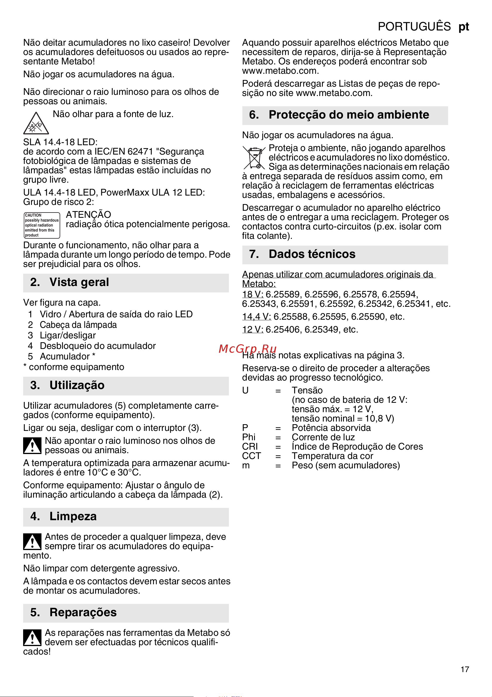 Metabo PowerMaxx ULA 12 LED (600788000) без акк. и з.у [17/36] Utilização