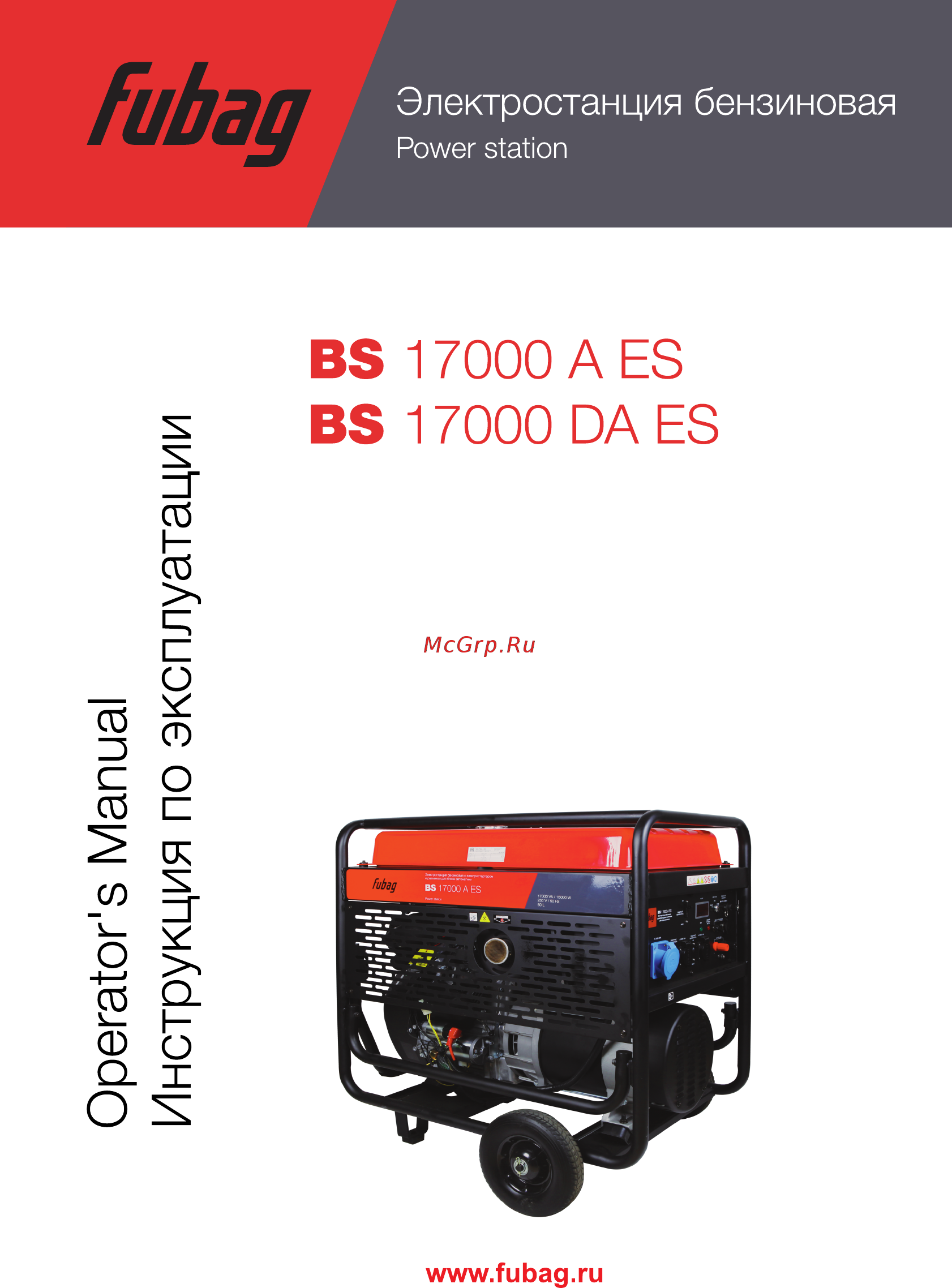 Fubag BS 17000 A ES Инструкция по эксплуатации онлайн