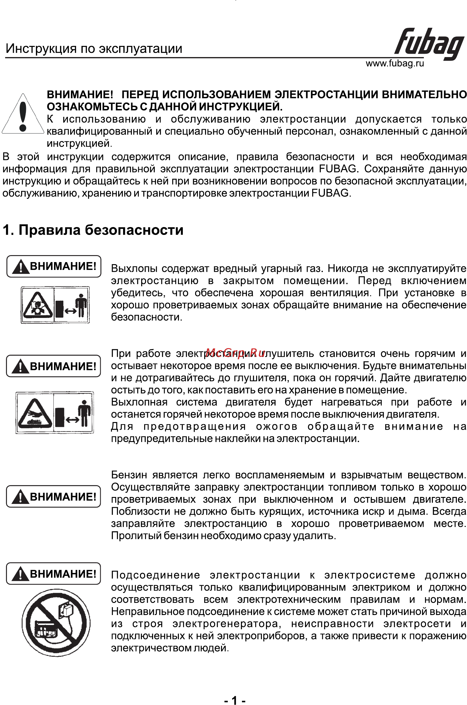 Fubag BS 17000 A ES Инструкция по эксплуатации онлайн [2/17] 508362