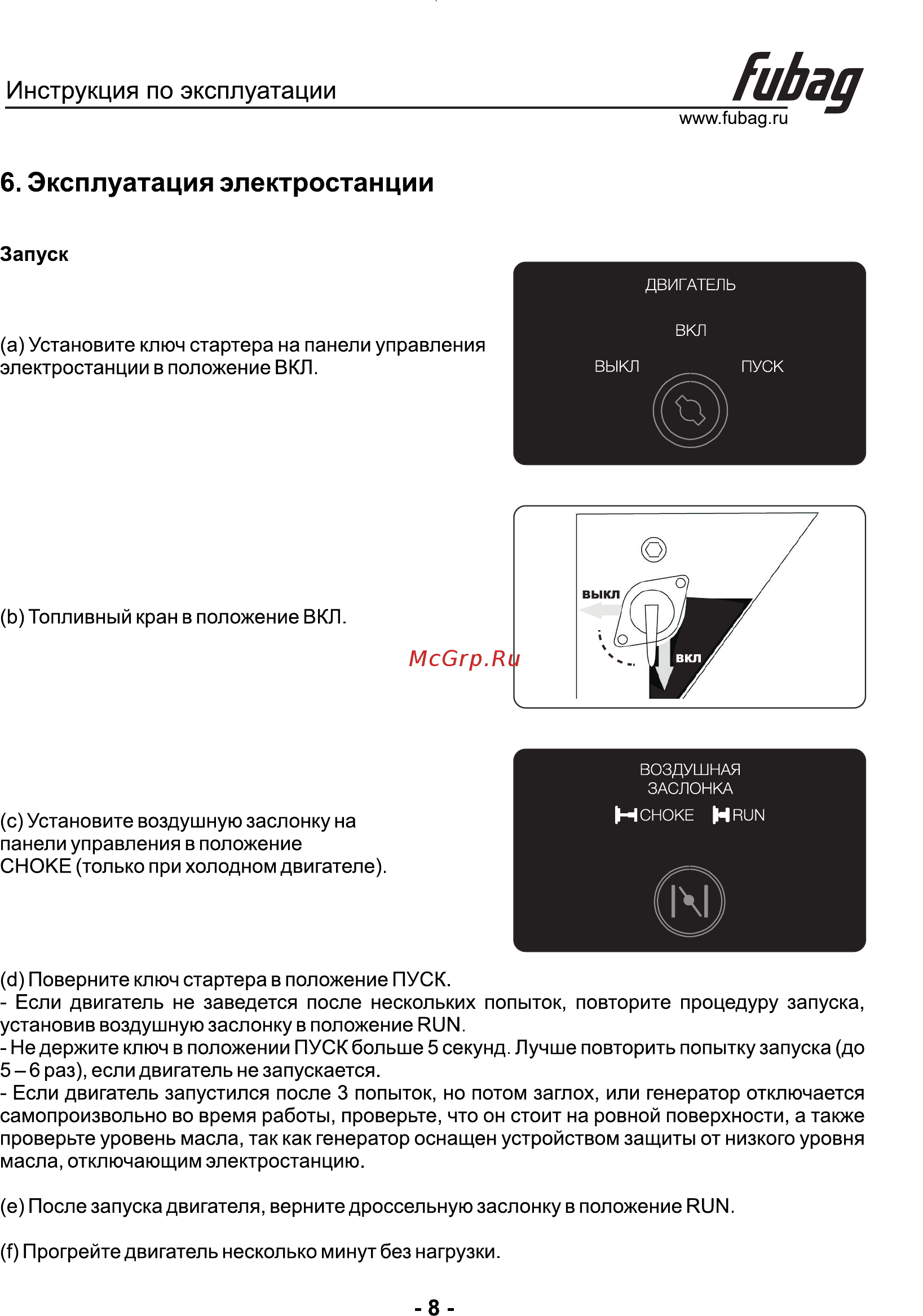 Fubag BS 17000 A ES 431242 Инструкция по эксплуатации онлайн [9/17] 830343