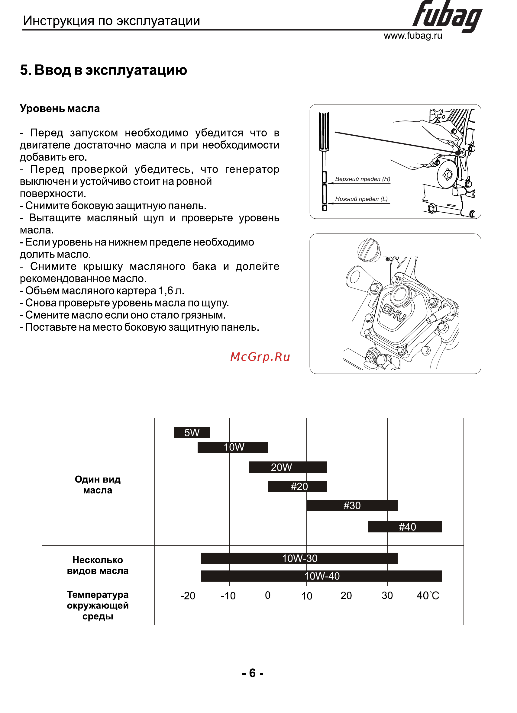 Fubag с электростартером BS 14000 DA ES 431241 [7/17] Ввод в эксплуатацию