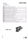 Festool ETSC 125 Li-Basic (201533) без акк. и з.у Инструкция по эксплуатации
