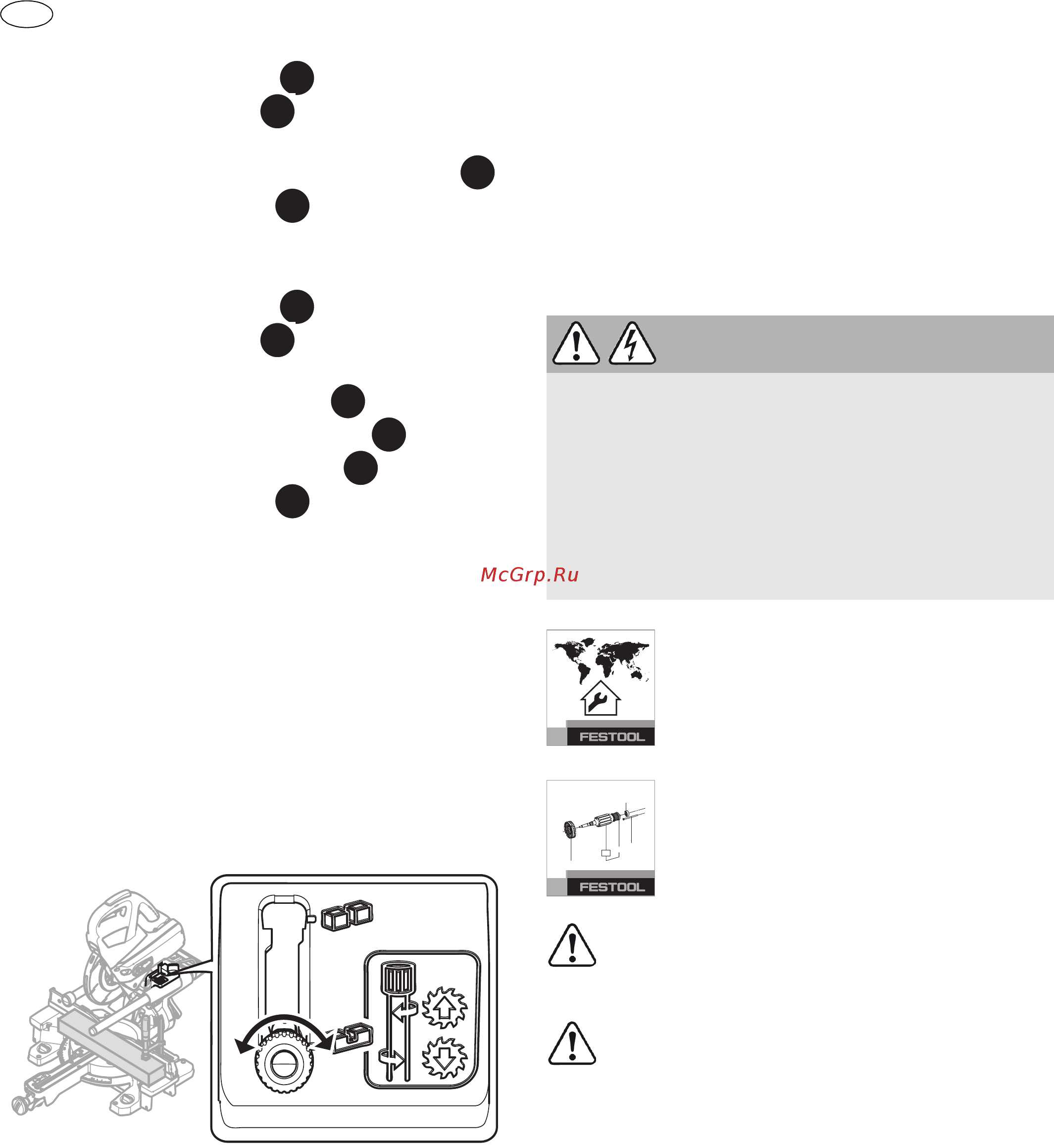 Festool KS 60 E-Set (561728) [116/178] Advarsel
